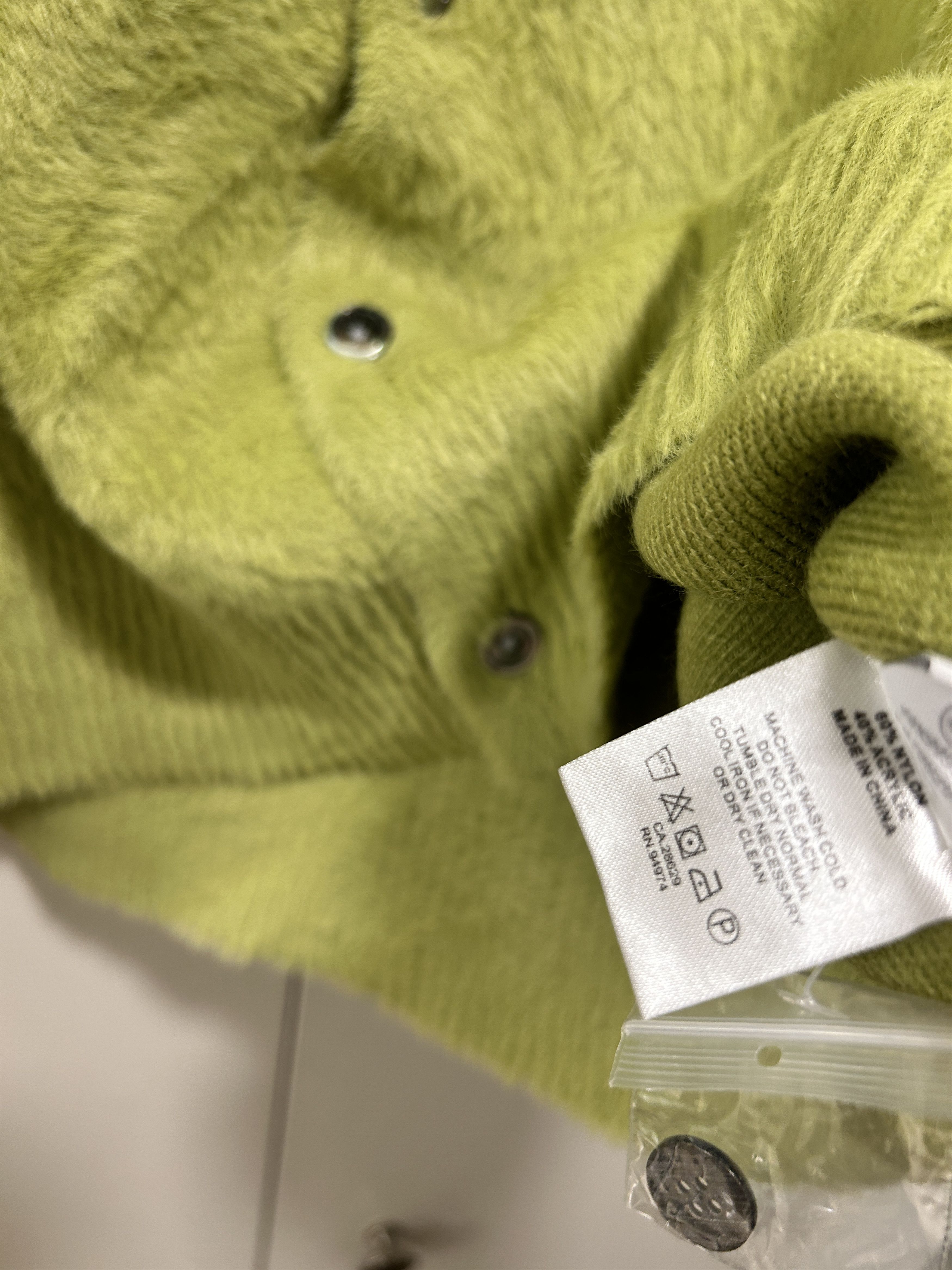 Stussy stussy shaggy cardigan lime Size US L / EU 52-54 / 3 - 3 Thumbnail