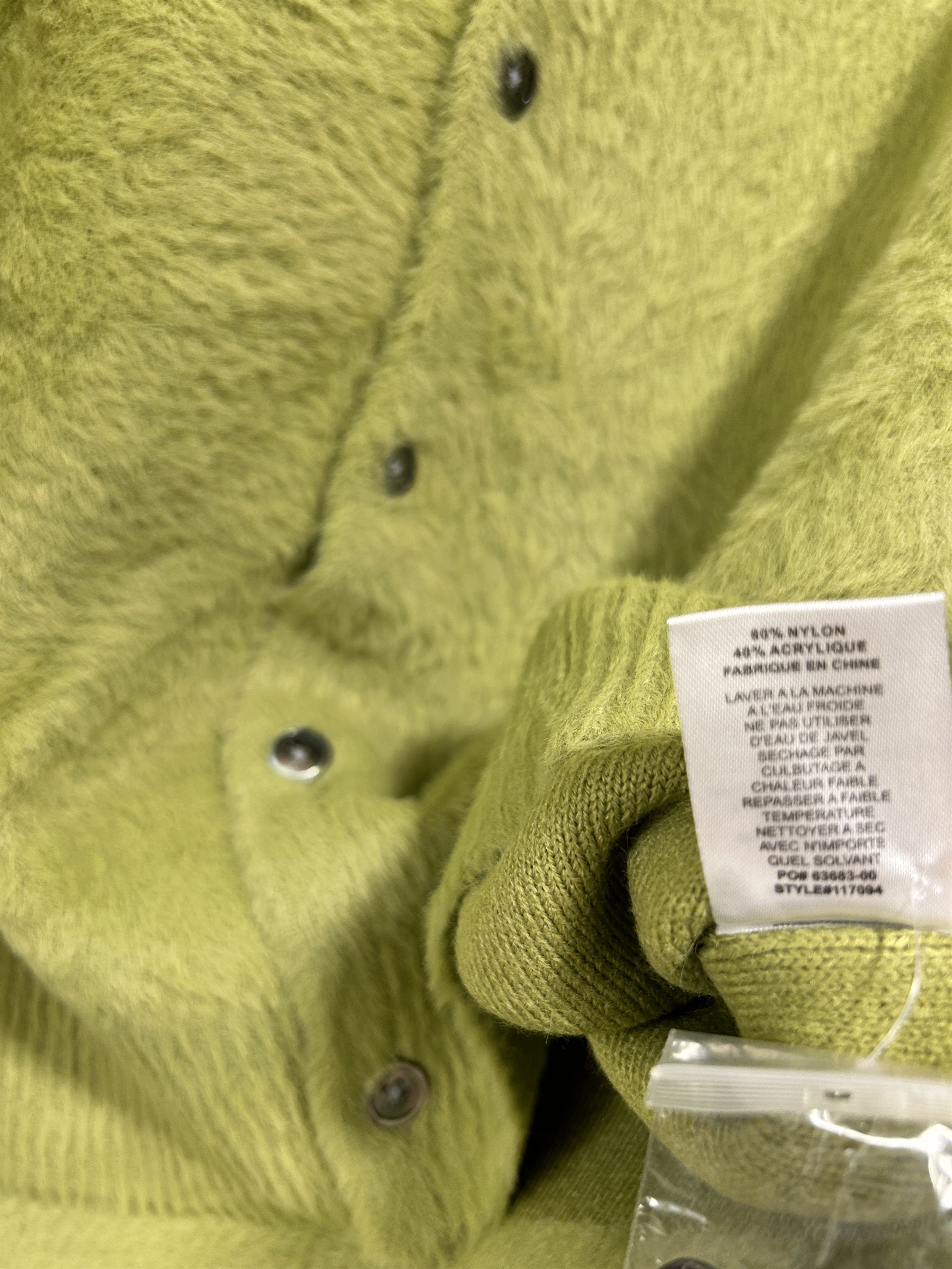 Stussy stussy shaggy cardigan lime Size US XL / EU 56 / 4 - 4 Thumbnail