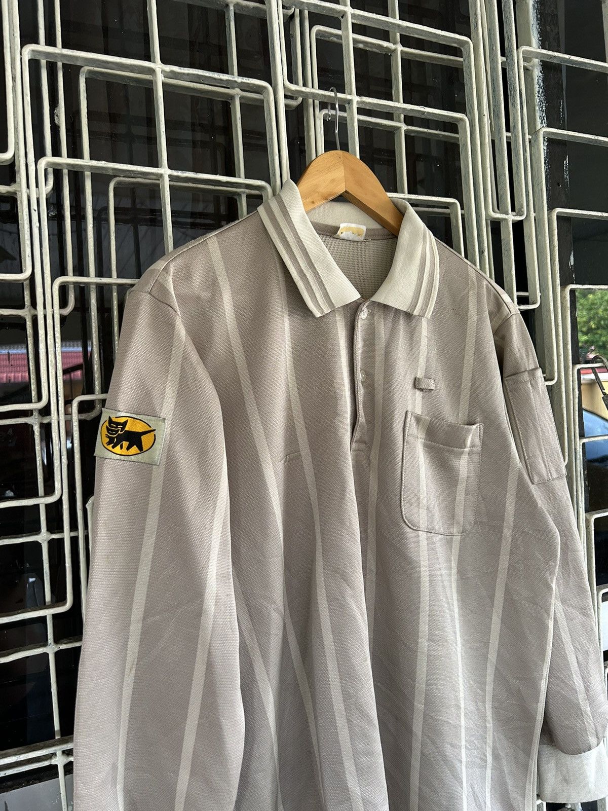 Japanese Brand × Vintage 💥RARE VINTAGE YAMATO TRANSPORT LONGSLEEVE POLOS🔥 Size US L / EU 52-54 / 3 - 4 Thumbnail