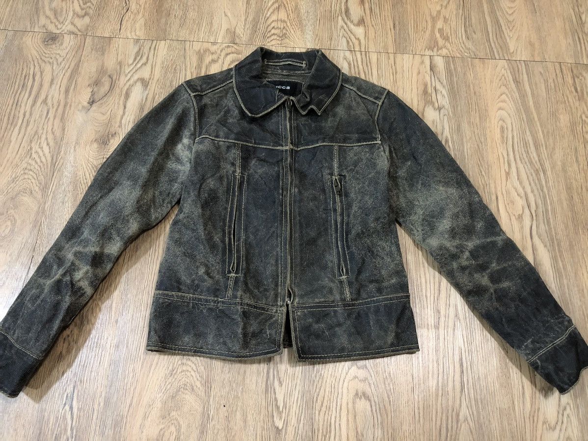 Issey Miyake Faded Zucca leather jacket Size S / US 4 / IT 40 - 2 Thumbnail