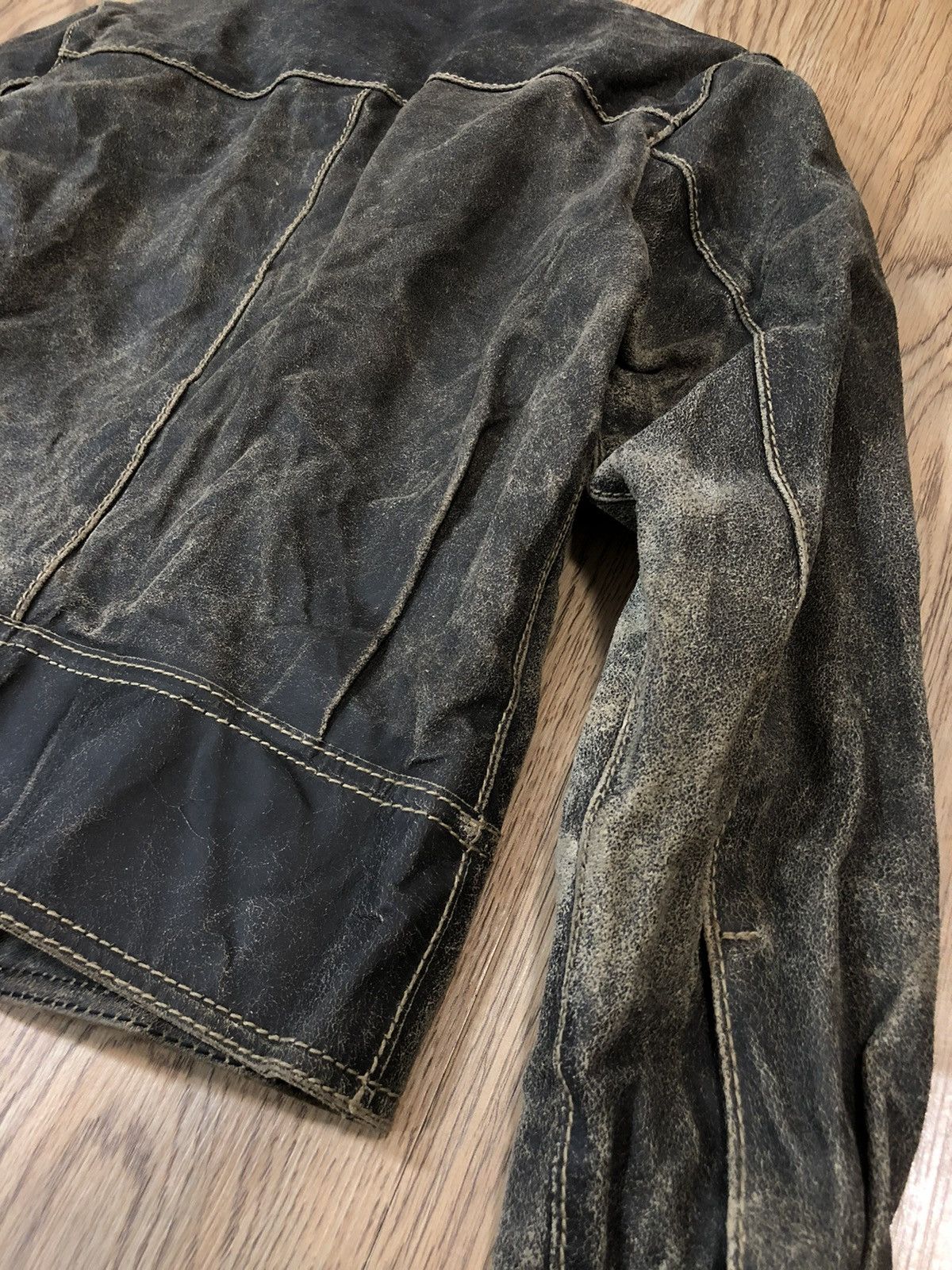 Issey Miyake Faded Zucca leather jacket Size S / US 4 / IT 40 - 14 Thumbnail
