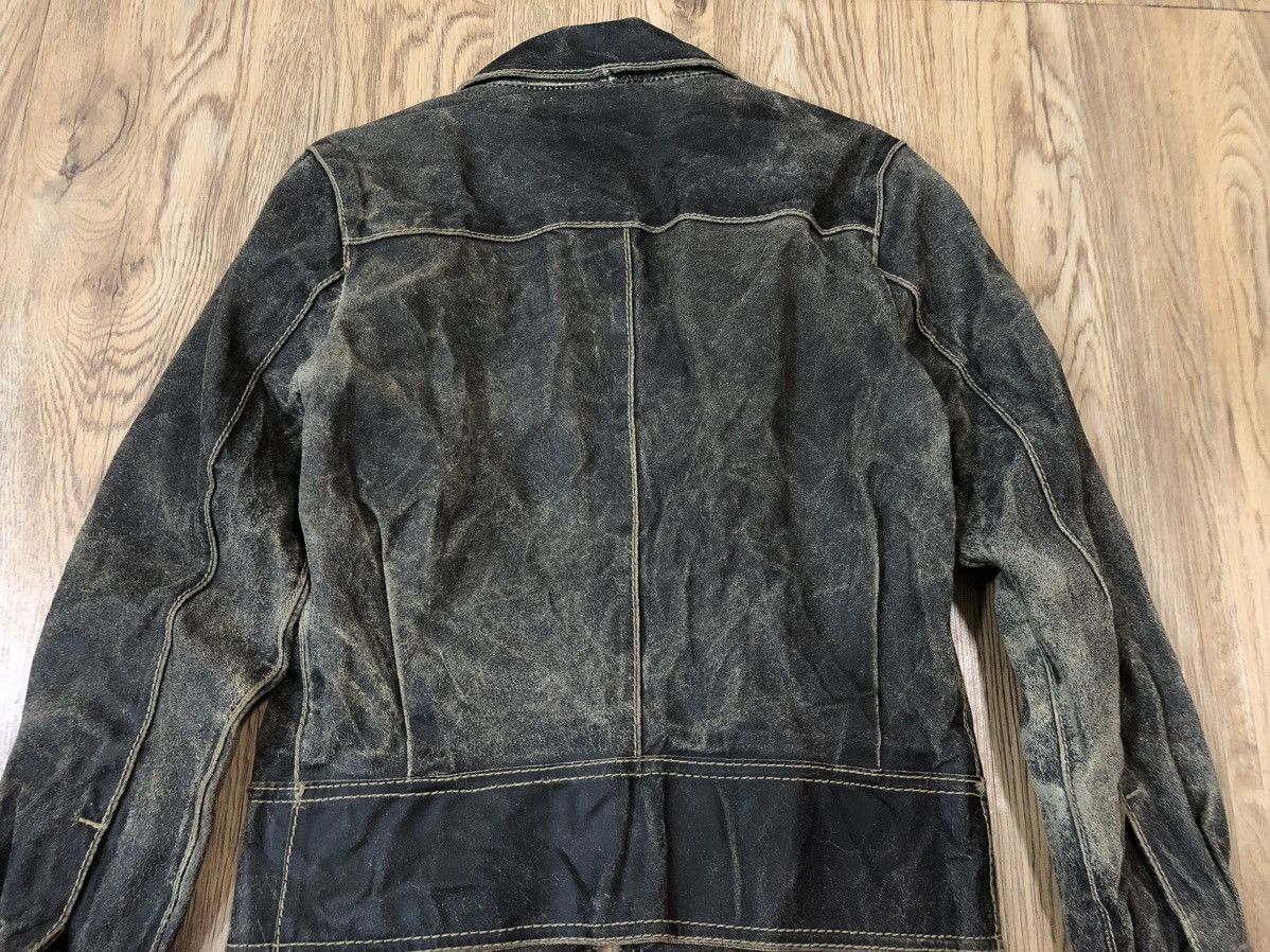 Issey Miyake Faded Zucca leather jacket Size S / US 4 / IT 40 - 13 Thumbnail