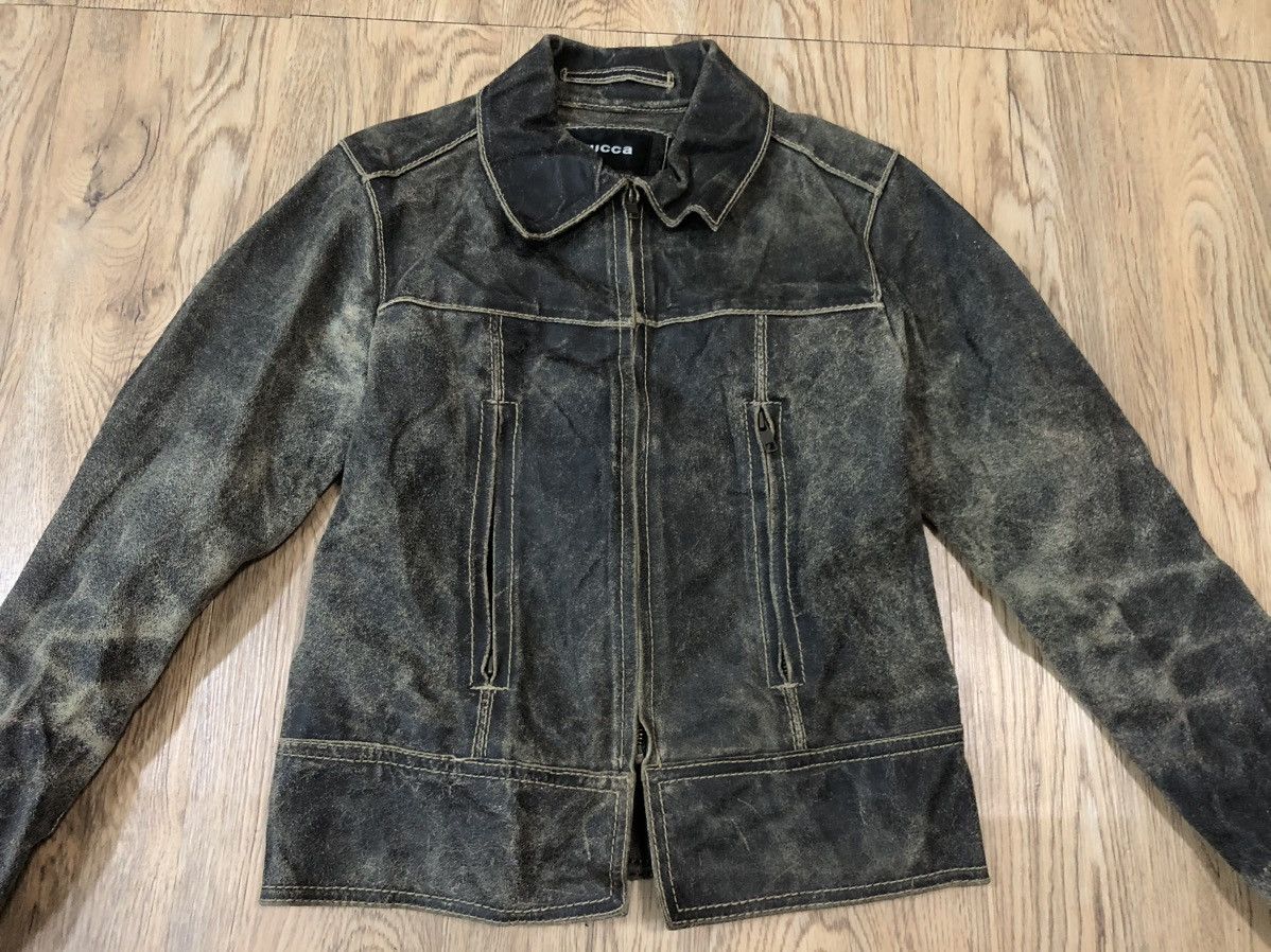 Issey Miyake Faded Zucca leather jacket Size S / US 4 / IT 40 - 1 Thumbnail