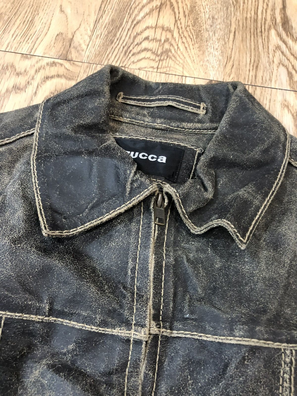 Issey Miyake Faded Zucca leather jacket Size S / US 4 / IT 40 - 6 Thumbnail