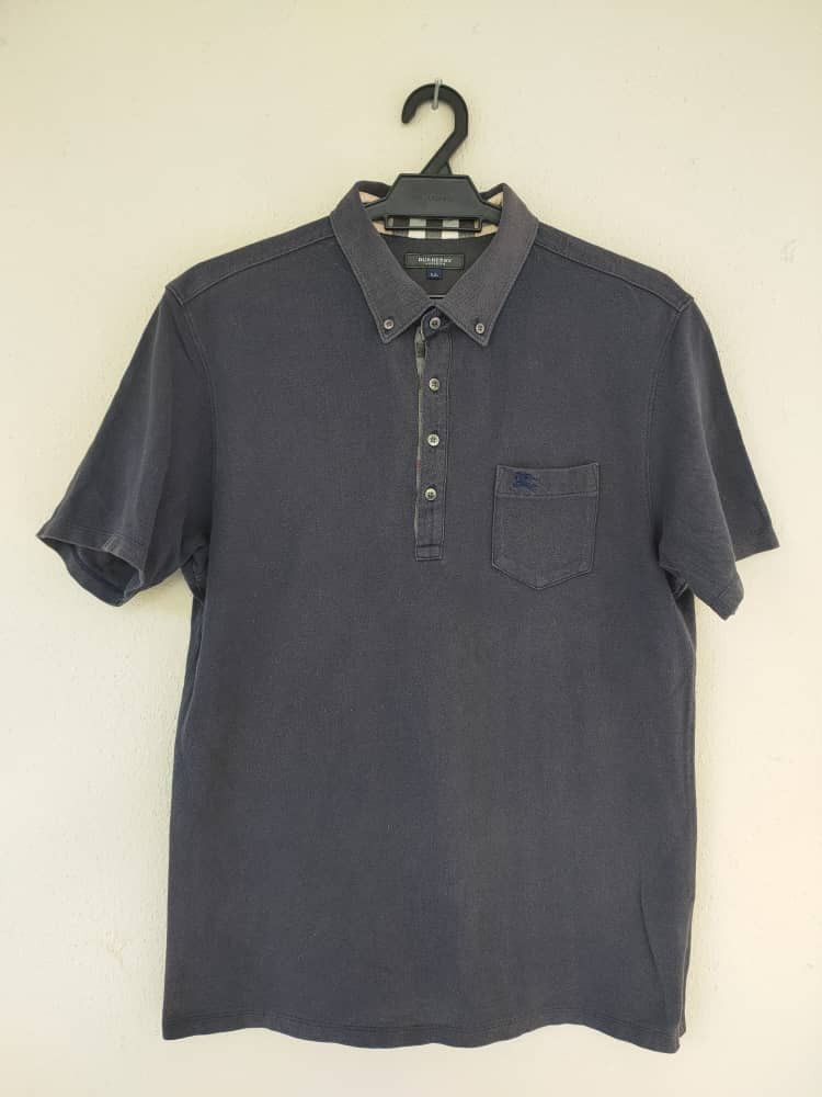 Burberry Burberry Faded Navy Blue Polo Size US M / EU 48-50 / 2 - 1 Thumbnail
