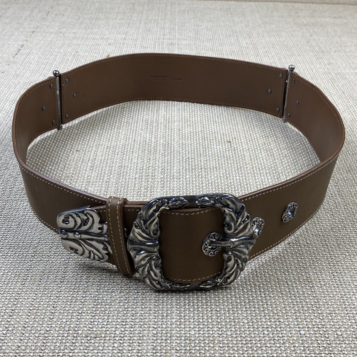 Bottega Veneta Bottega Veneta buckle heavy brown leather belt Size ONE SIZE - 1 Thumbnail