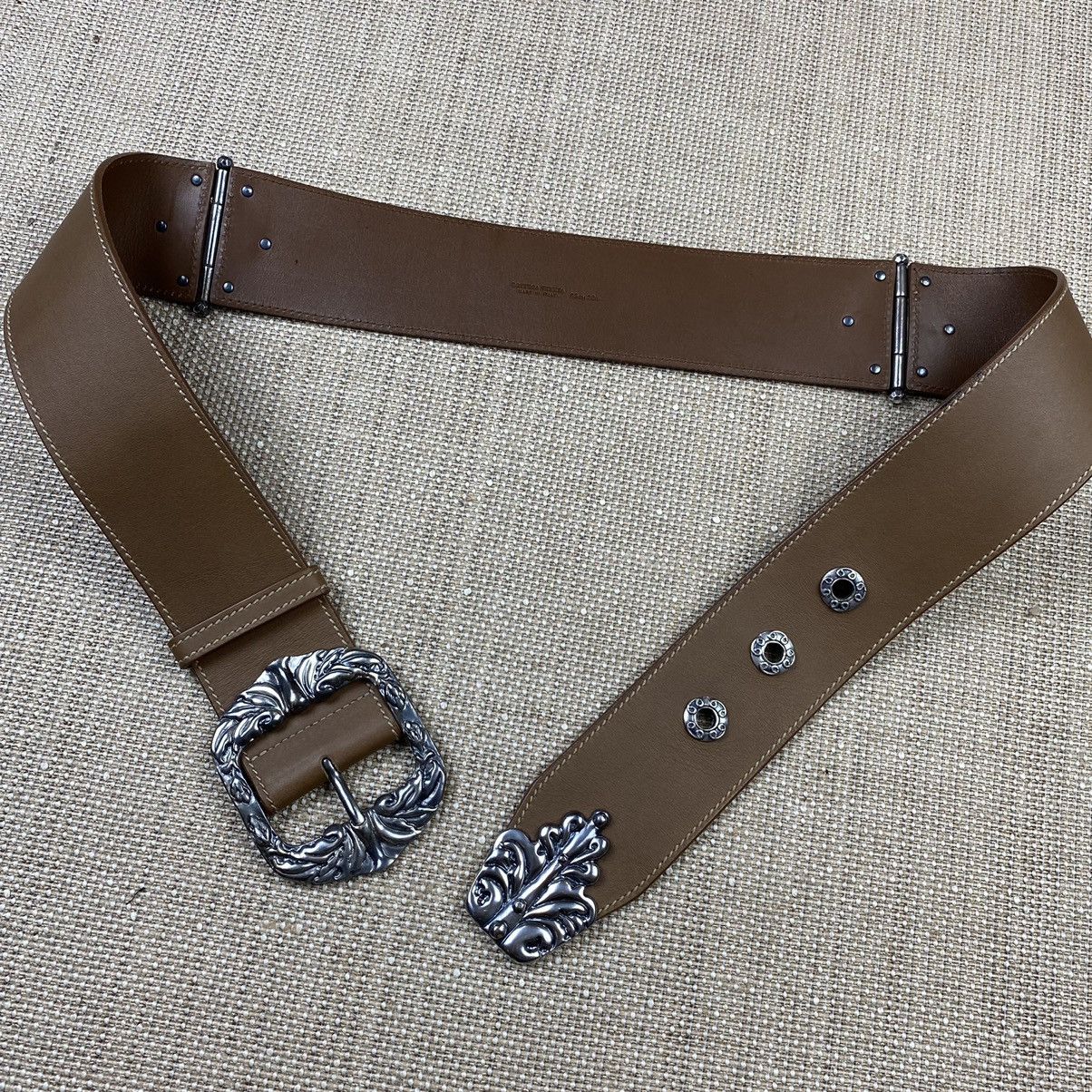 Bottega Veneta Bottega Veneta buckle heavy brown leather belt Size ONE SIZE - 7 Thumbnail