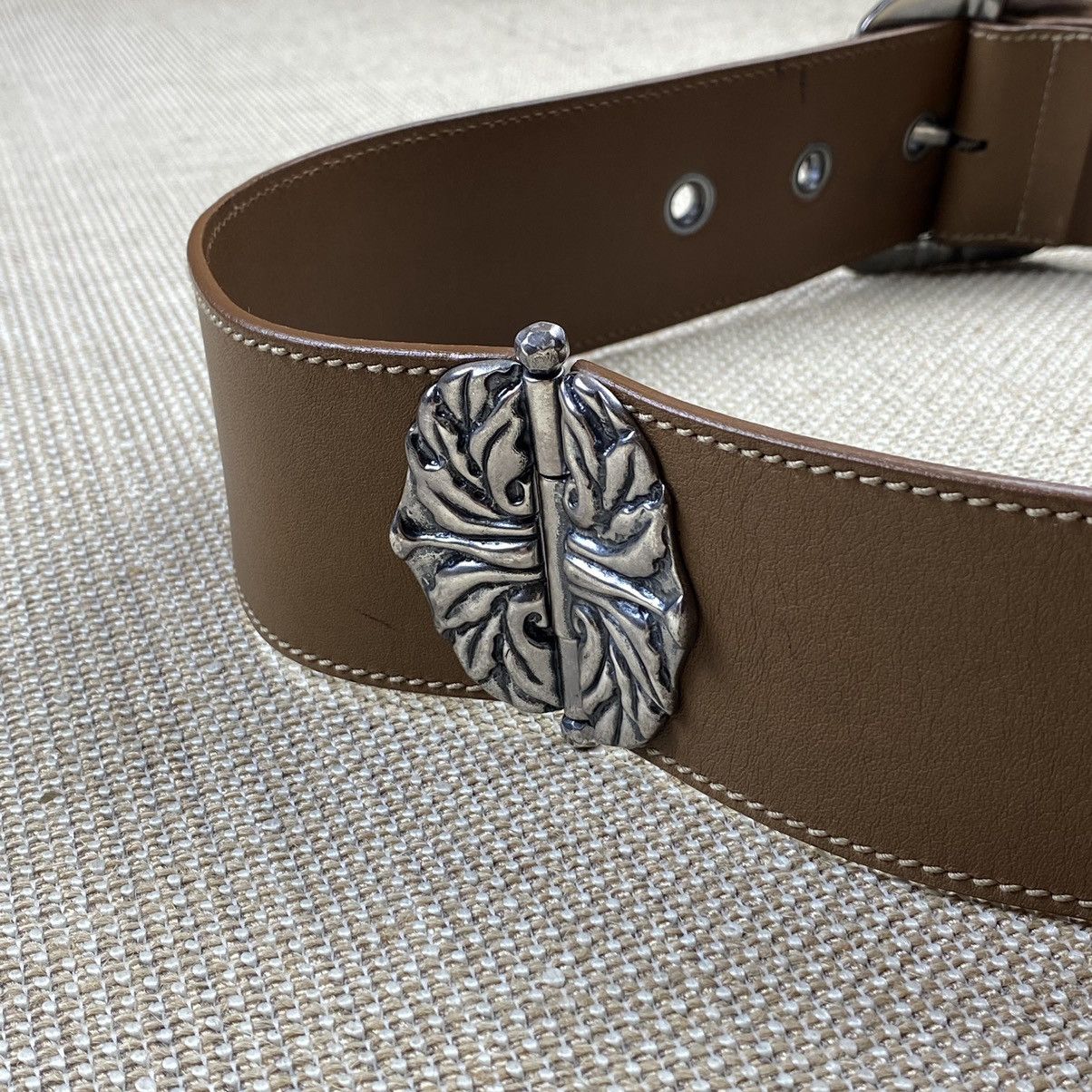 Bottega Veneta Bottega Veneta buckle heavy brown leather belt Size ONE SIZE - 6 Thumbnail
