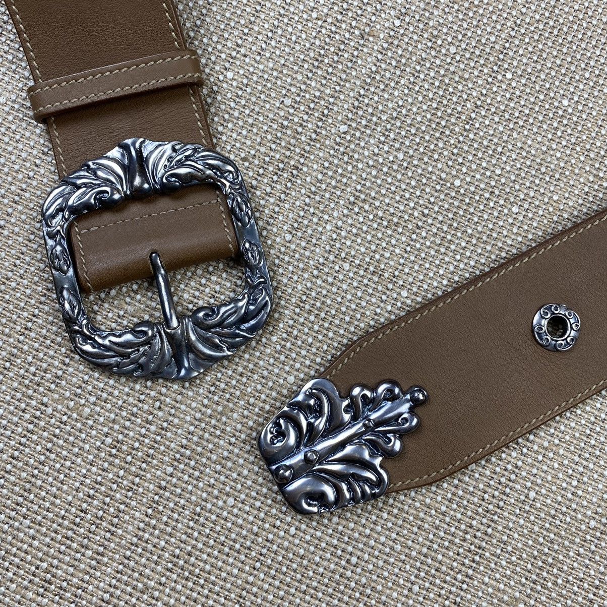 Bottega Veneta Bottega Veneta buckle heavy brown leather belt Size ONE SIZE - 8 Thumbnail
