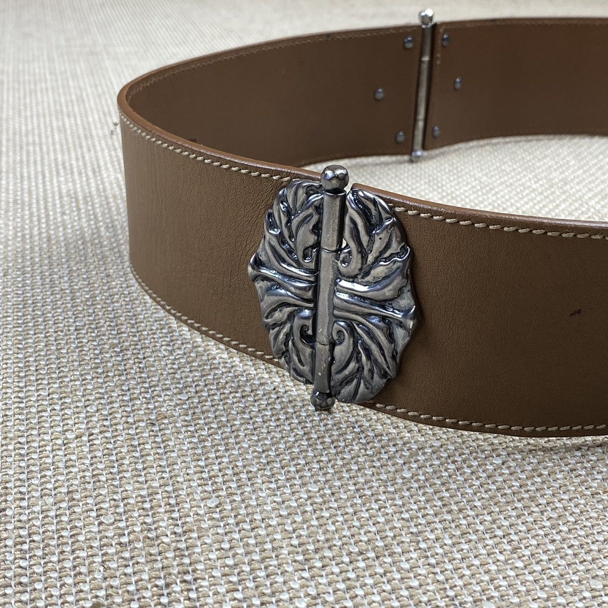 Bottega Veneta Bottega Veneta buckle heavy brown leather belt Size ONE SIZE - 5 Thumbnail