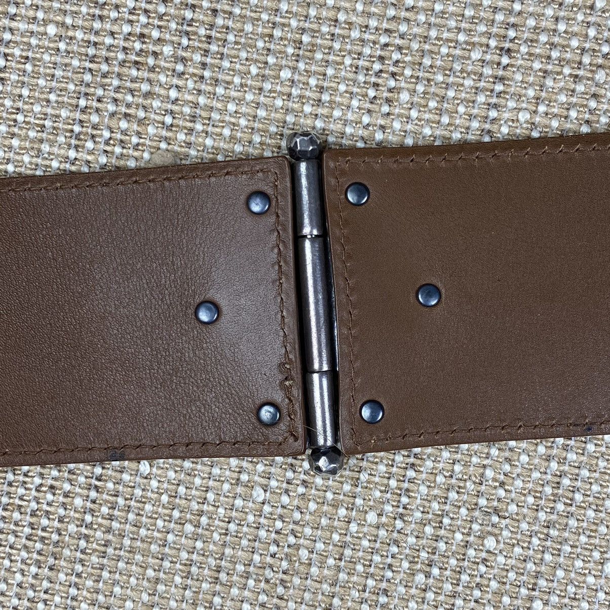 Bottega Veneta Bottega Veneta buckle heavy brown leather belt Size ONE SIZE - 16 Thumbnail
