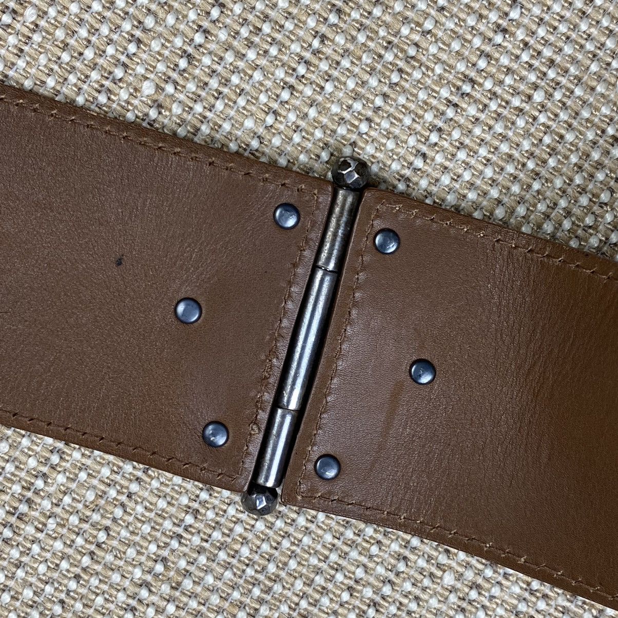 Bottega Veneta Bottega Veneta buckle heavy brown leather belt Size ONE SIZE - 15 Thumbnail