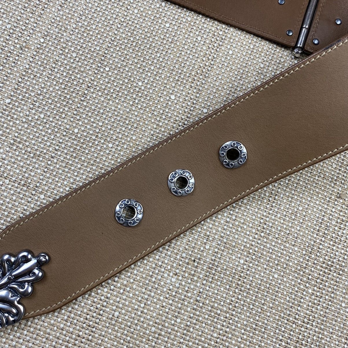 Bottega Veneta Bottega Veneta buckle heavy brown leather belt Size ONE SIZE - 9 Thumbnail
