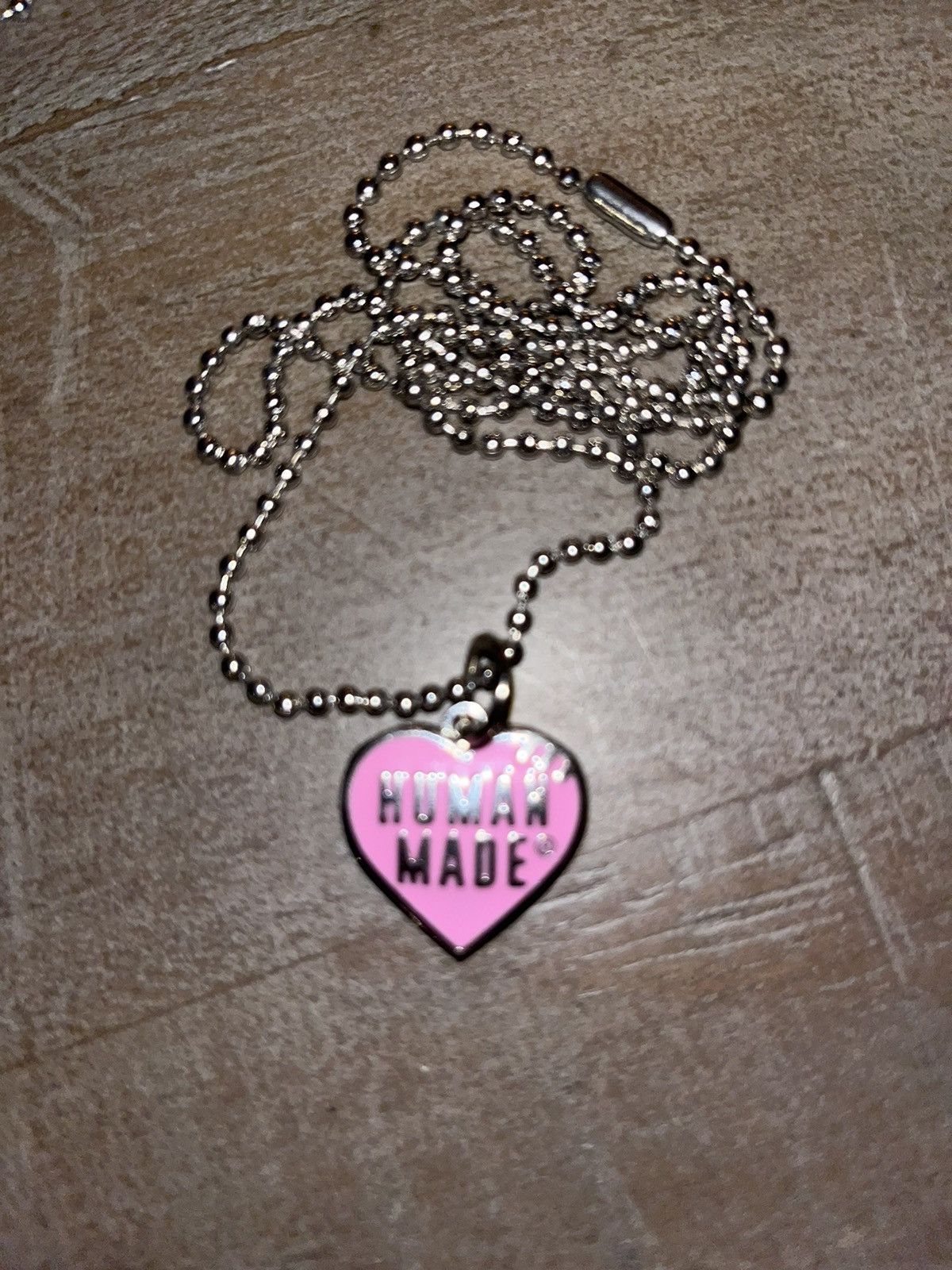 Human Made Human Made Heart Pendant Necklace Pink | Grailed
