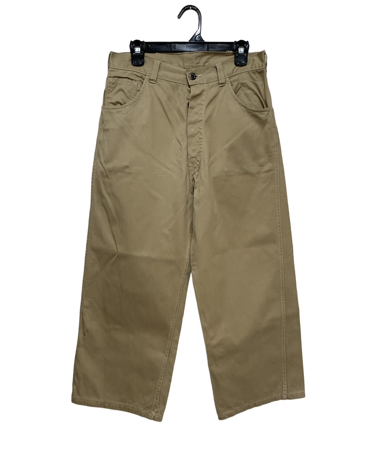 Vintage sugar cane wide baggy back buckle ranch pant