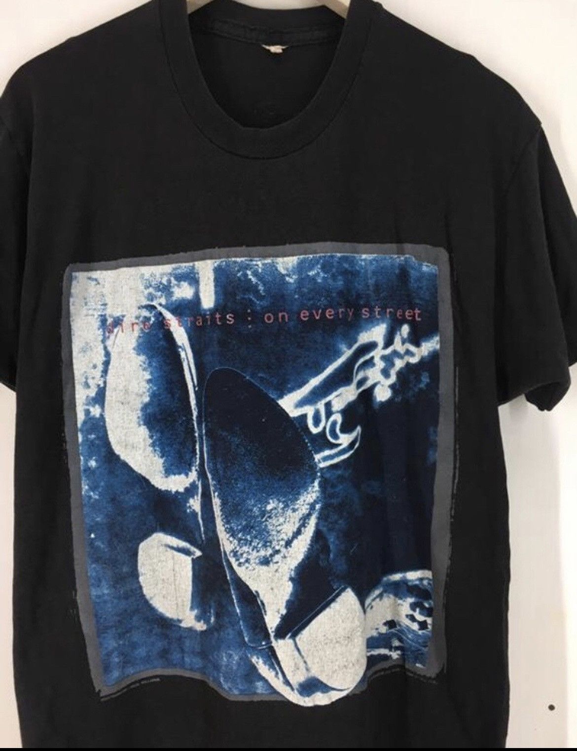Band Tees Vintage 90s dire straits : on every street Europe tour tee Size US L / EU 52-54 / 3 - 3 Thumbnail