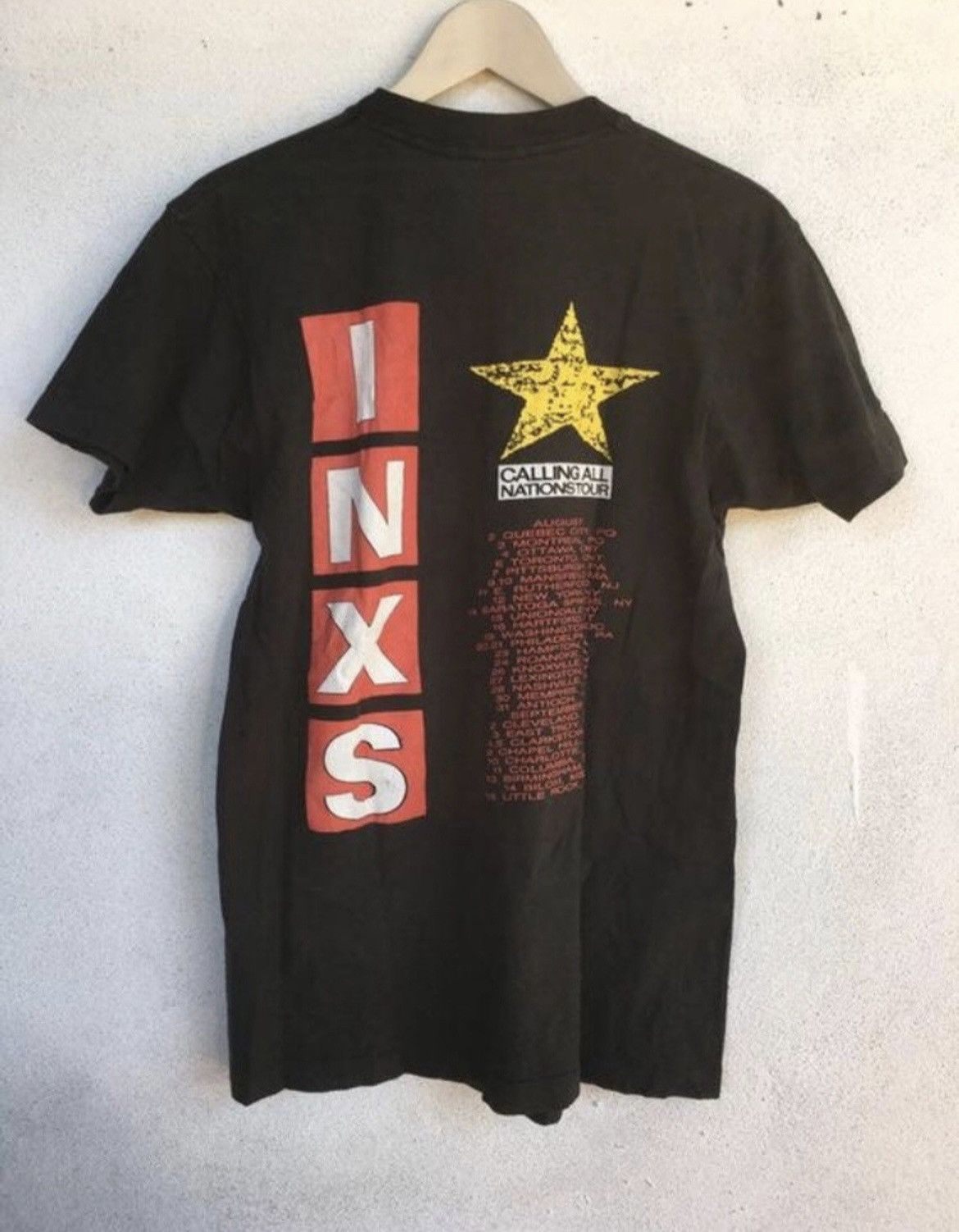 Band Tees Vintage 80s INXS calling all nations Australia rock punk Size US S / EU 44-46 / 1 - 2 Thumbnail