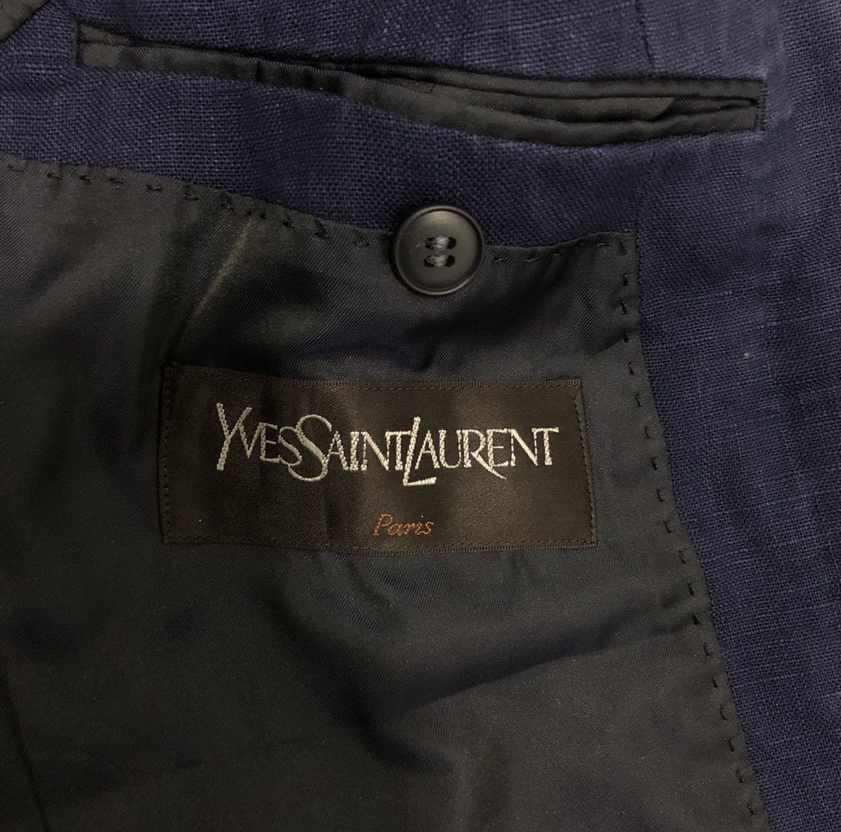 Yves Saint Laurent YSL Paris Navy Blazer Size US M / EU 48-50 / 2 - 10 Thumbnail