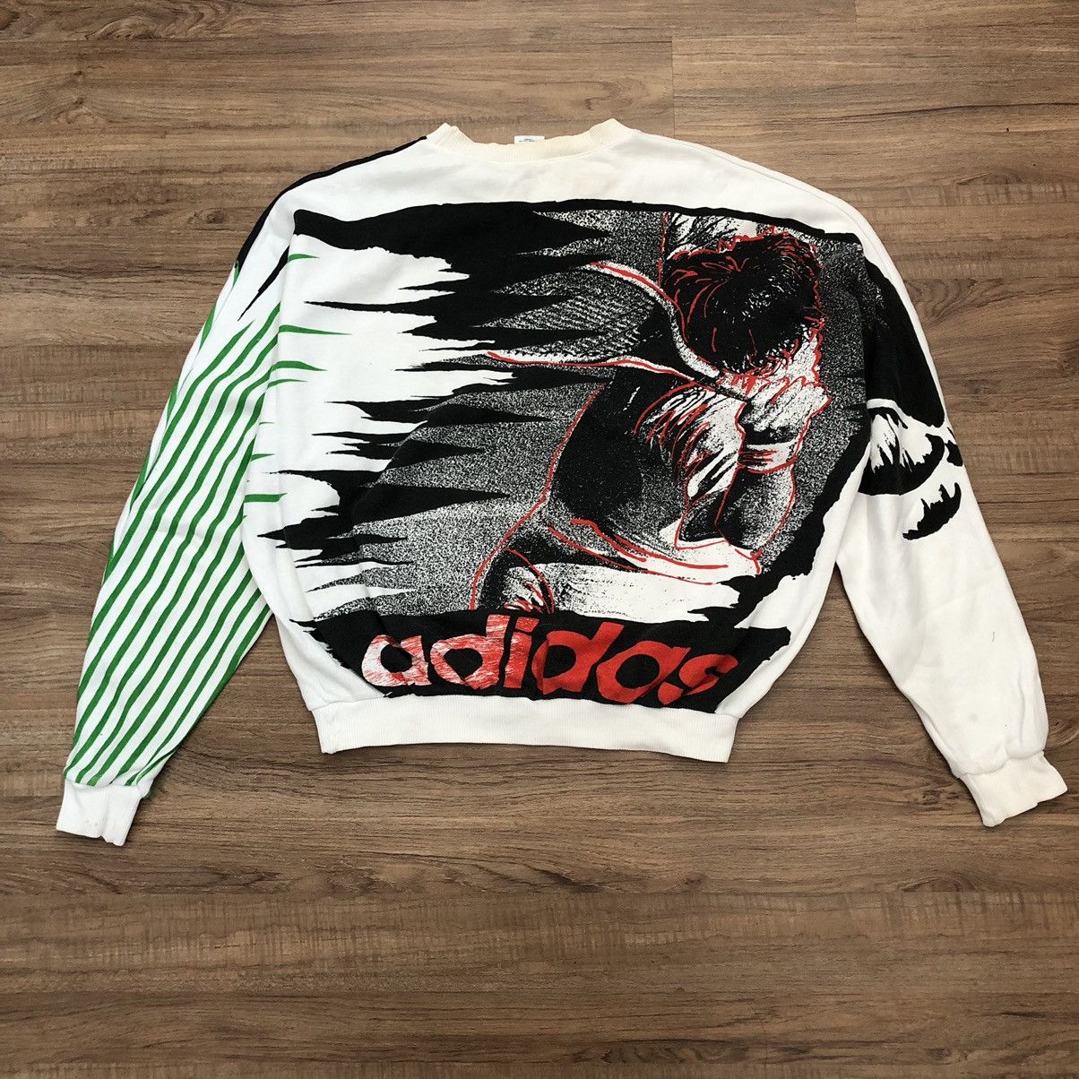 Adidas × Vintage Vintage Adidas Tennis All Over Print Sweatshirt Casuals Size US M / EU 48-50 / 2 - 1 Thumbnail