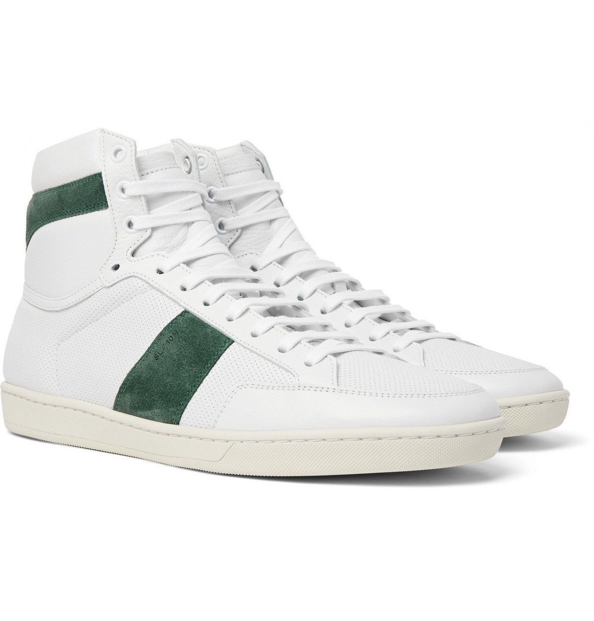 SAINT LAURENT - SL/10 Leather High-Top Sneakers