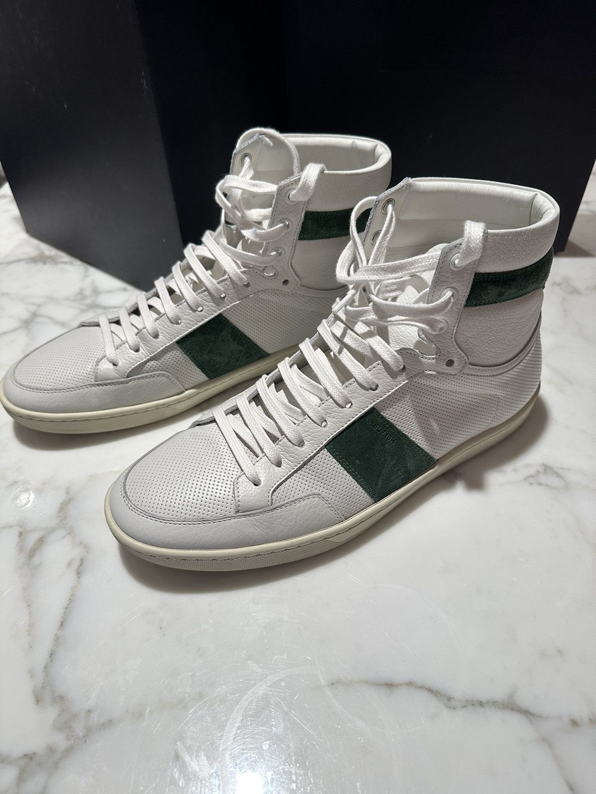 Saint Laurent Paris SAINT LAURENT - SL/10 Leather High-Top Sneakers Size US 11 / EU 44 - 5 Thumbnail