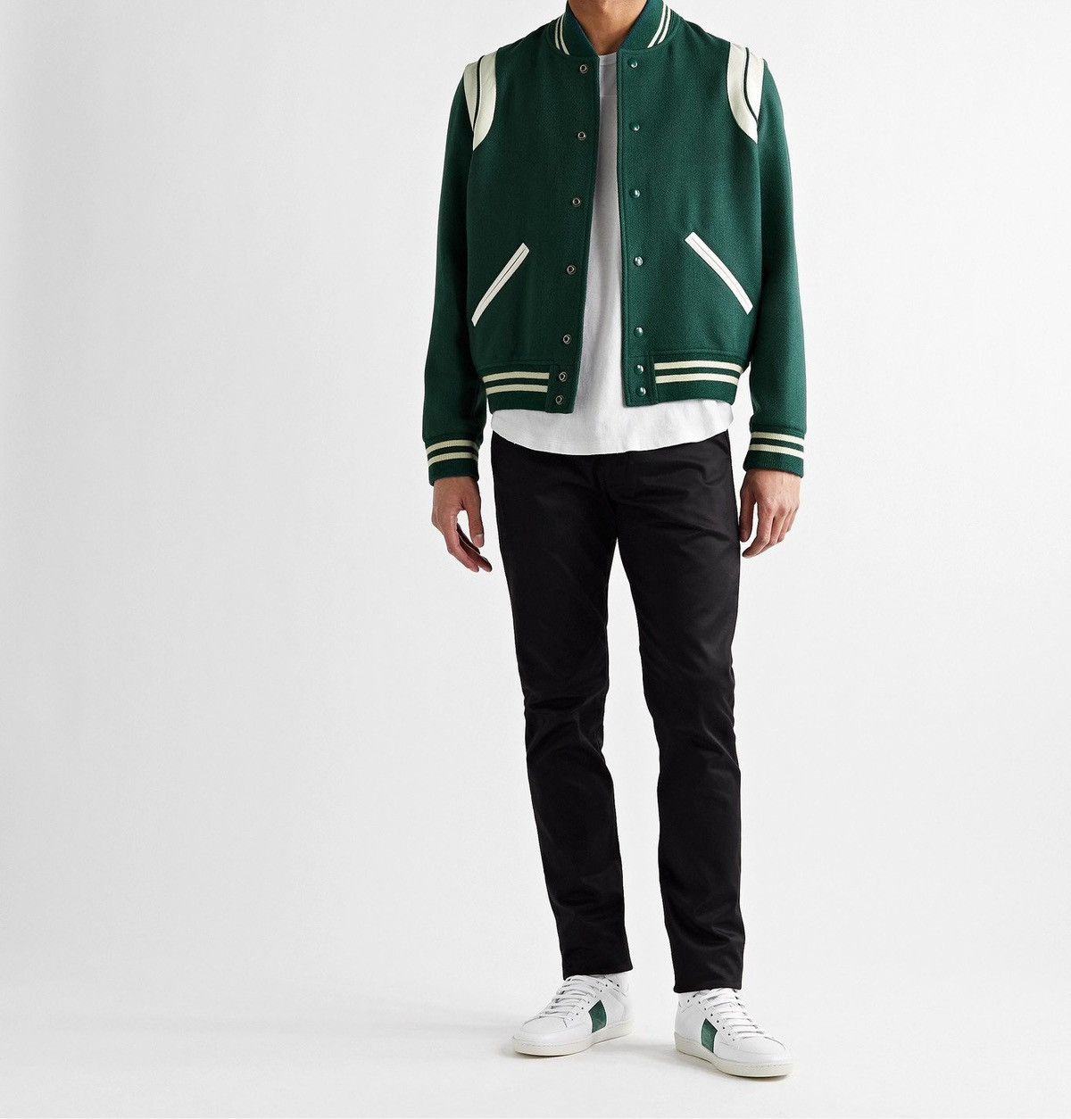 Saint Laurent Paris SAINT LAURENT - SL/10 Leather High-Top Sneakers Size US 11 / EU 44 - 3 Thumbnail