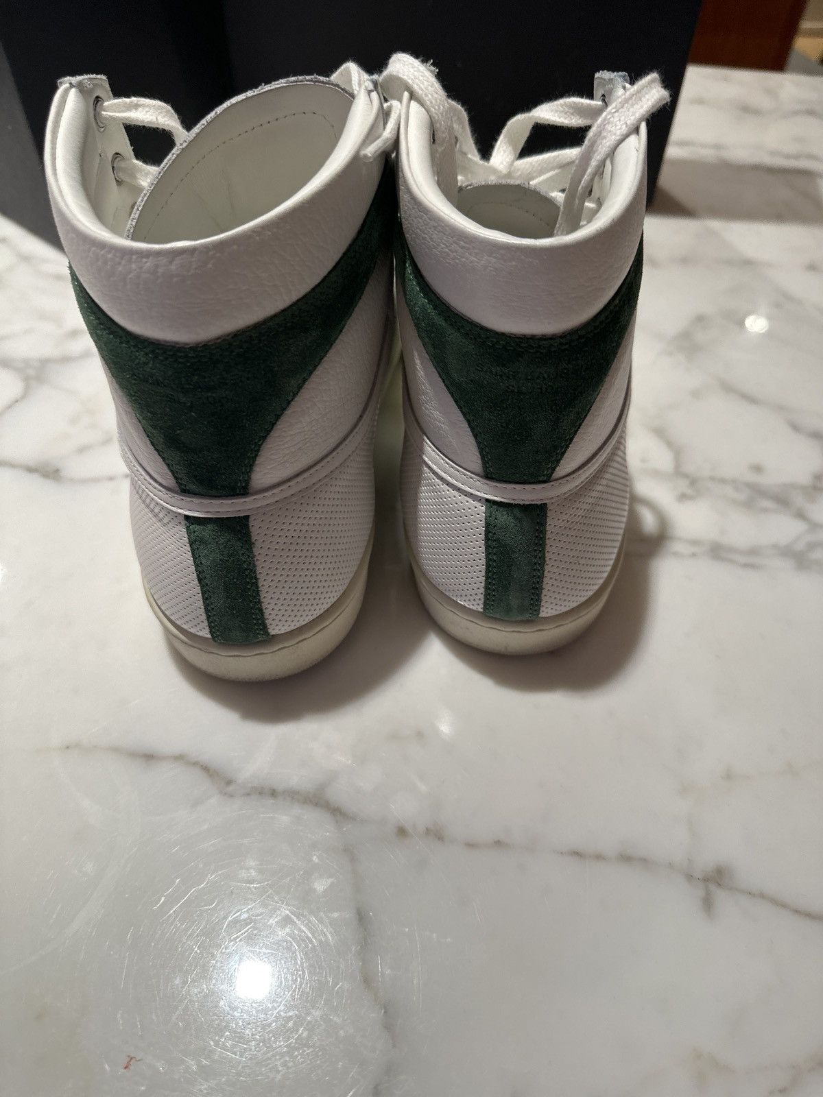 Saint Laurent Paris SAINT LAURENT - SL/10 Leather High-Top Sneakers Size US 11 / EU 44 - 7 Thumbnail