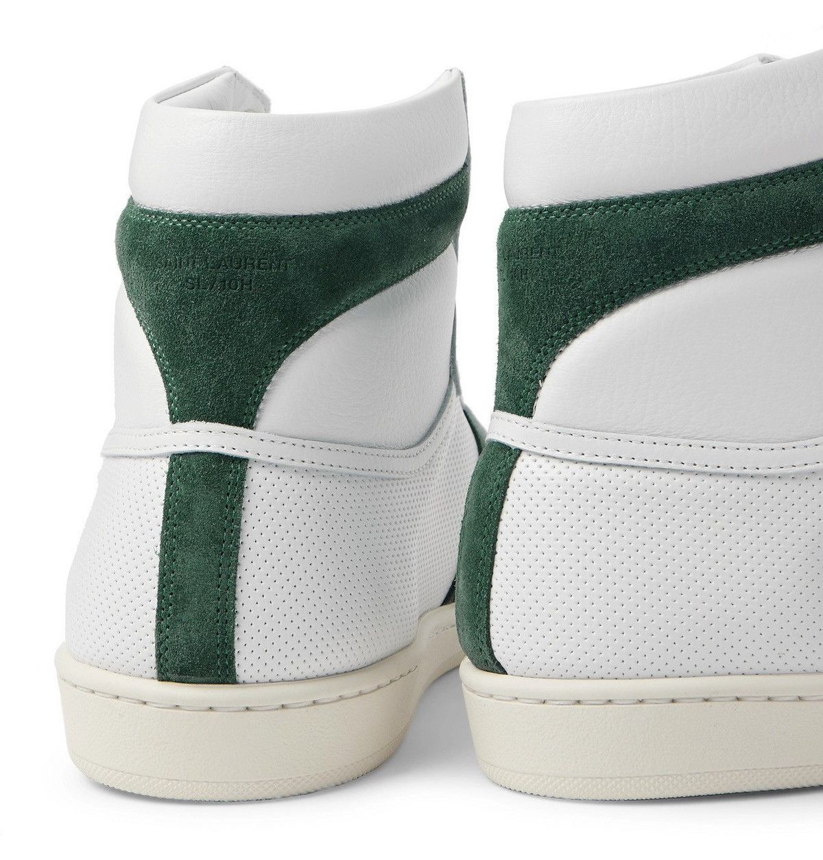 Saint Laurent Paris SAINT LAURENT - SL/10 Leather High-Top Sneakers Size US 11 / EU 44 - 4 Thumbnail
