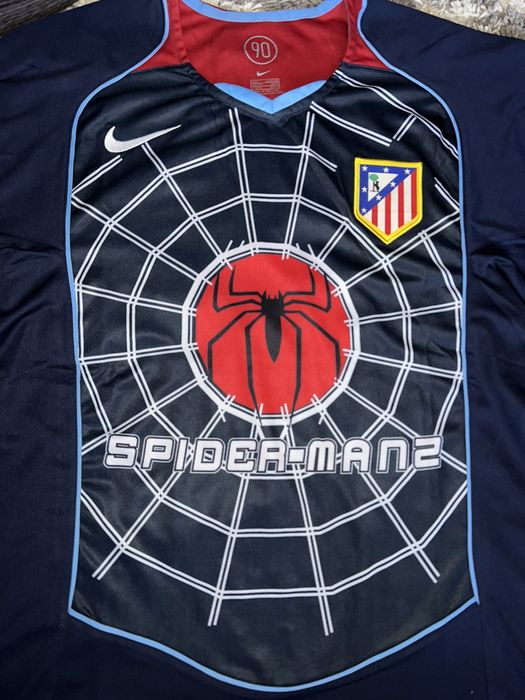 Nike Atletico Madrid SpiderMan 2 04/05 Away Retro Jersey Grailed