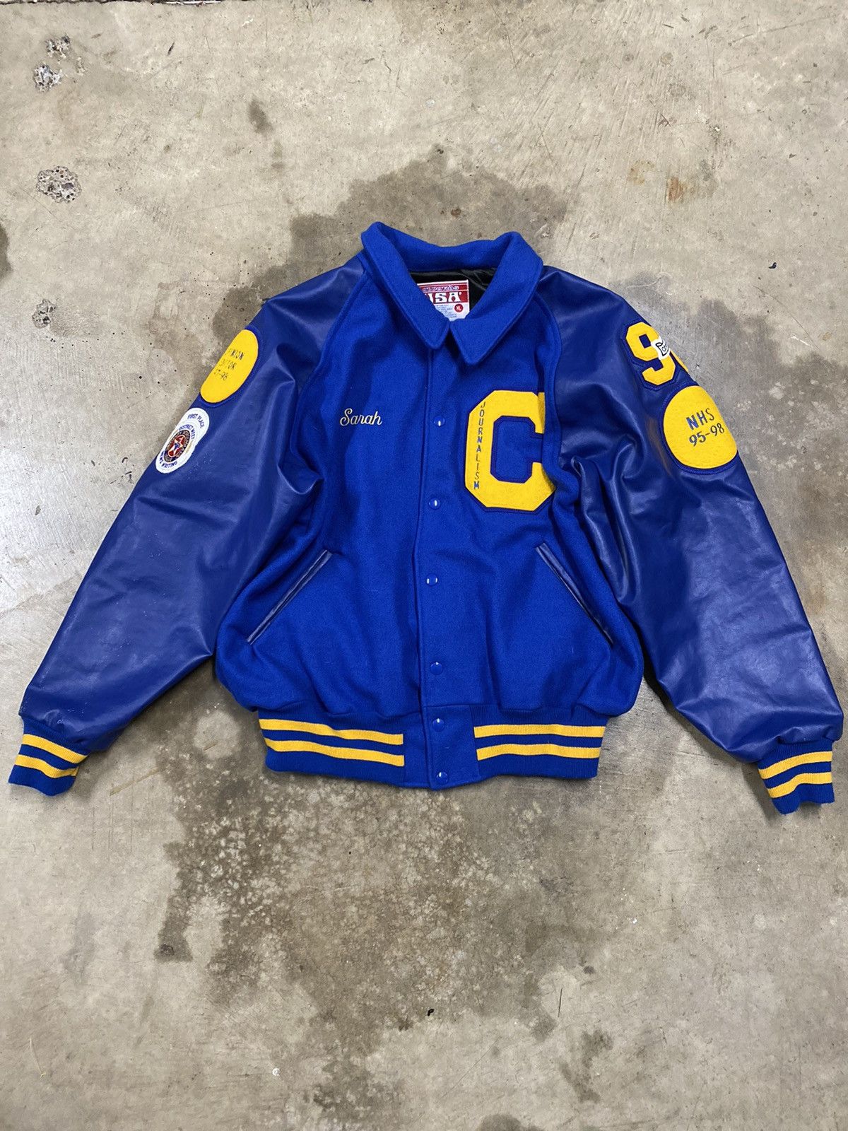 image of Made In USA x Vintage 90’S Bomber Jacket in Blue, Men's (Size XL)