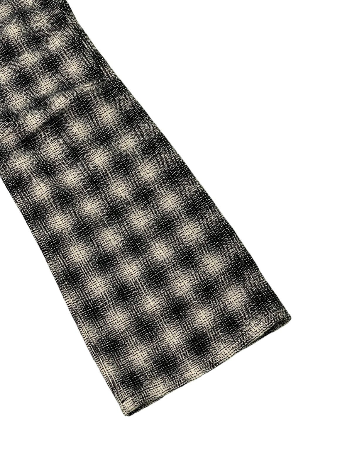 Japanese Brand Flare Trouser Laboratoria Wool Checked Boot Cut 6🟦 Size US 32 / EU 48 - 4 Thumbnail