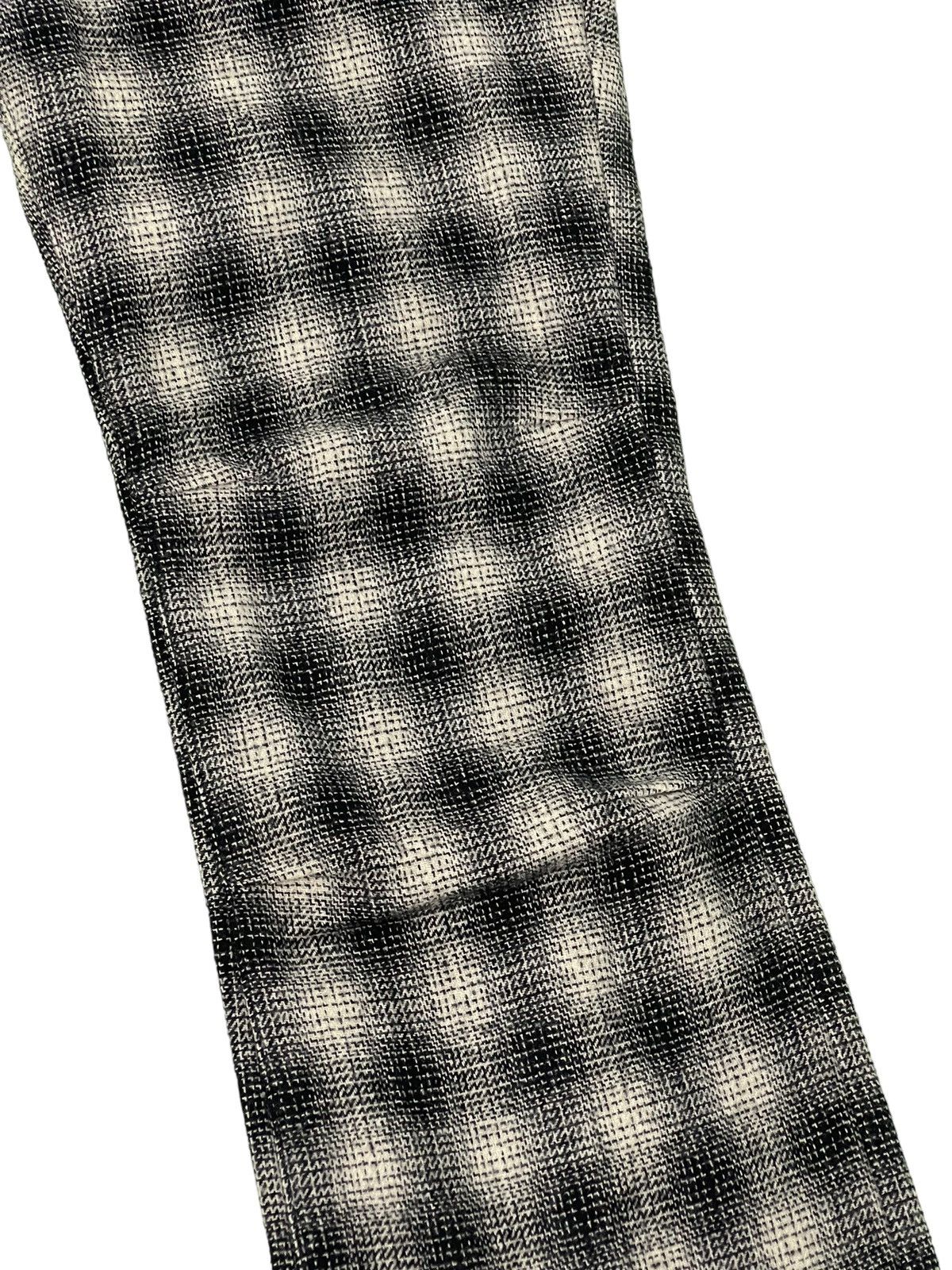 Japanese Brand Flare Trouser Laboratoria Wool Checked Boot Cut 6🟦 Size US 32 / EU 48 - 7 Thumbnail