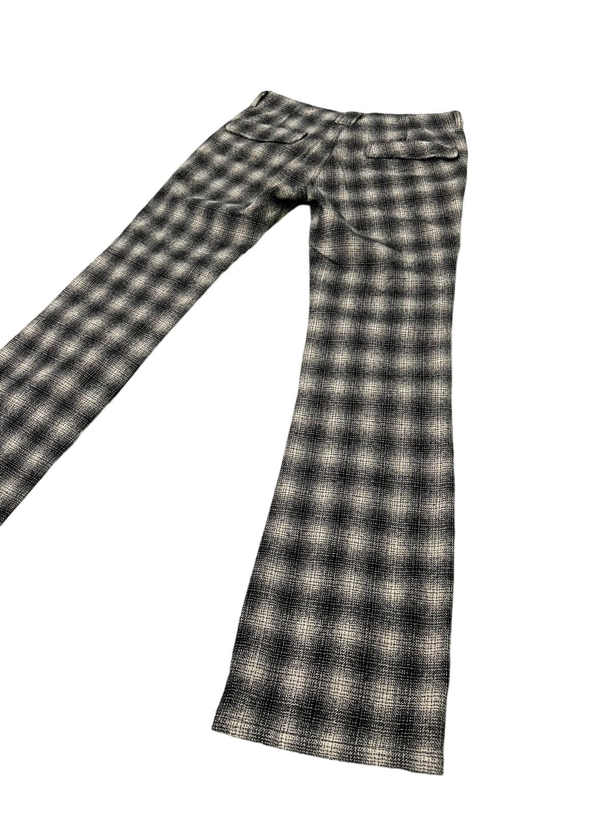 Japanese Brand Flare Trouser Laboratoria Wool Checked Boot Cut 6🟦 Size US 32 / EU 48 - 14 Thumbnail