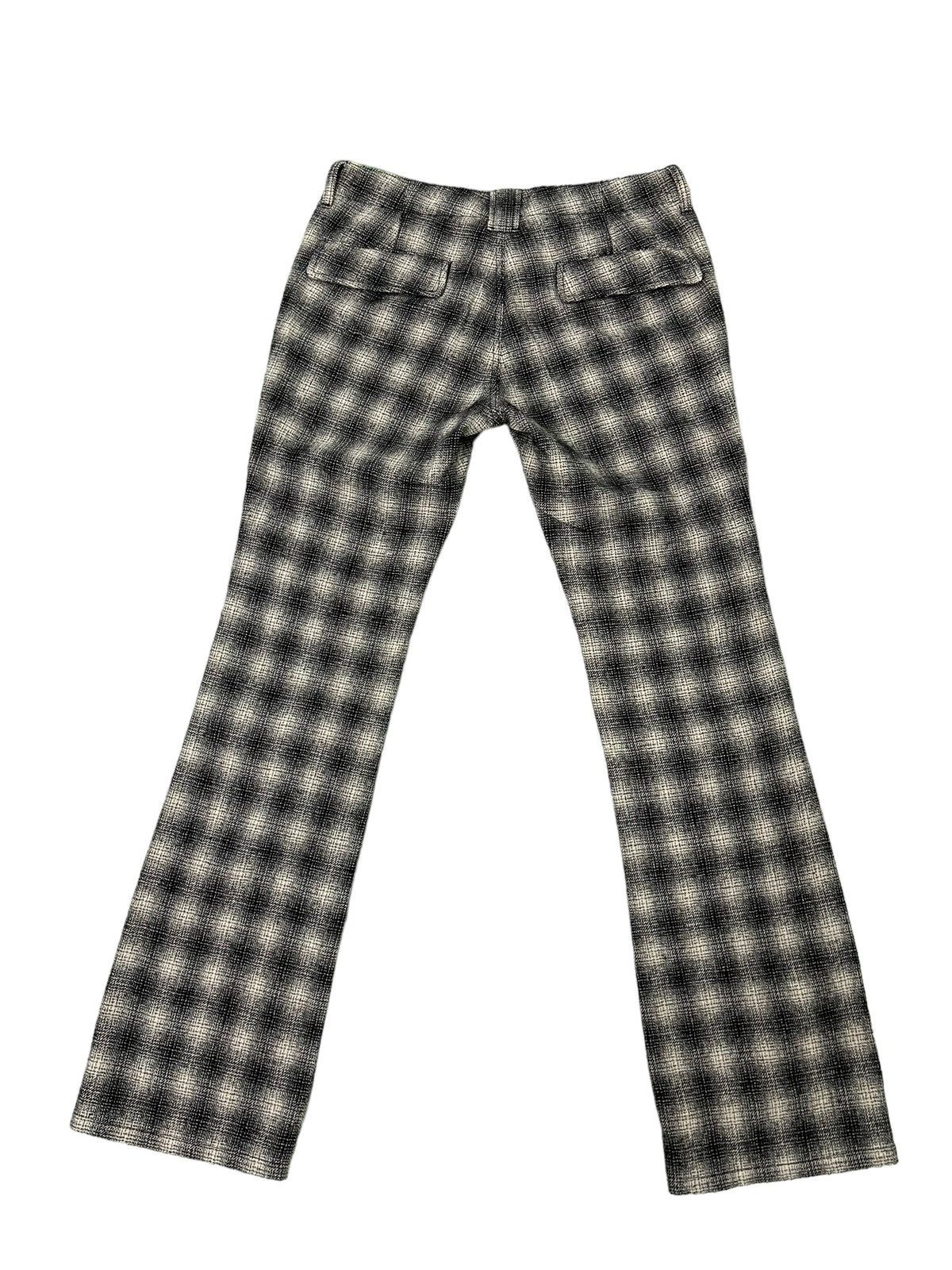 Japanese Brand Flare Trouser Laboratoria Wool Checked Boot Cut 6🟦 Size US 32 / EU 48 - 12 Thumbnail