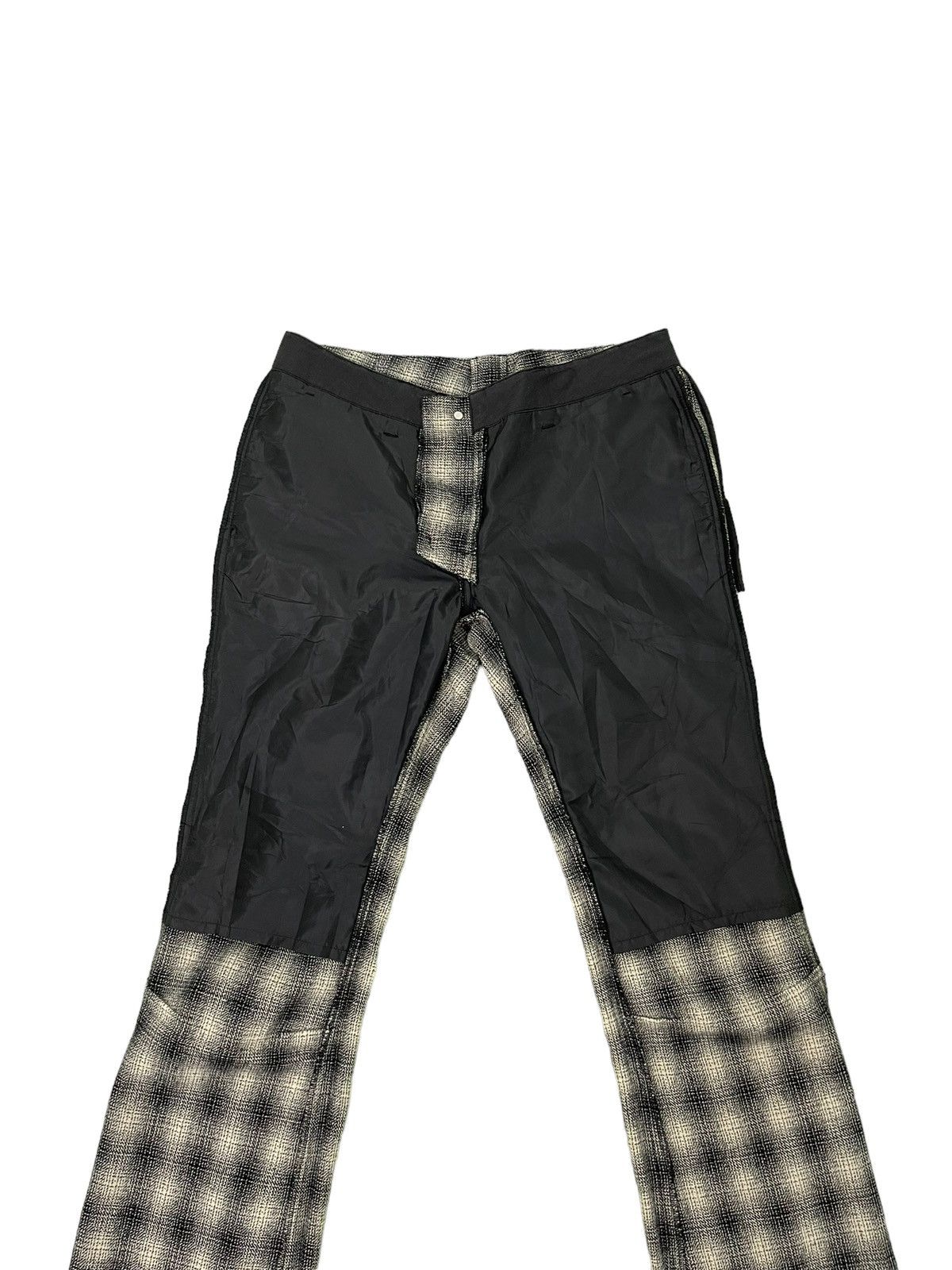 Japanese Brand Flare Trouser Laboratoria Wool Checked Boot Cut 6🟦 Size US 32 / EU 48 - 21 Thumbnail