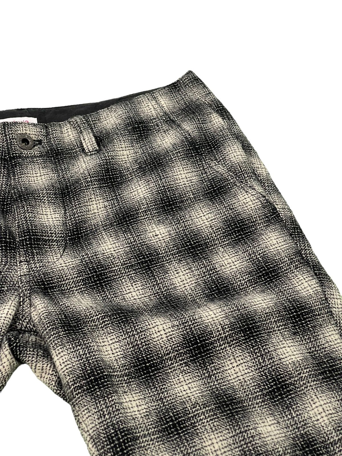 Japanese Brand Flare Trouser Laboratoria Wool Checked Boot Cut 6🟦 Size US 32 / EU 48 - 9 Thumbnail