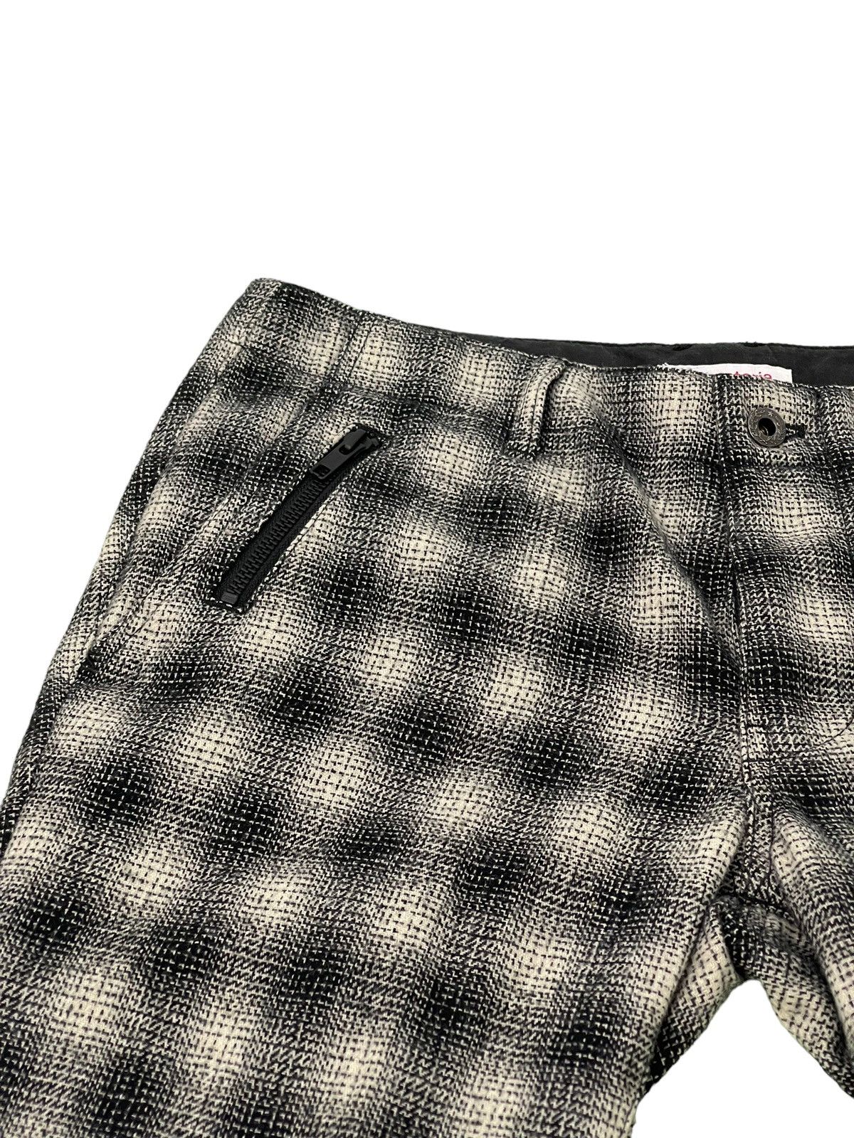 Japanese Brand Flare Trouser Laboratoria Wool Checked Boot Cut 6🟦 Size US 32 / EU 48 - 8 Thumbnail