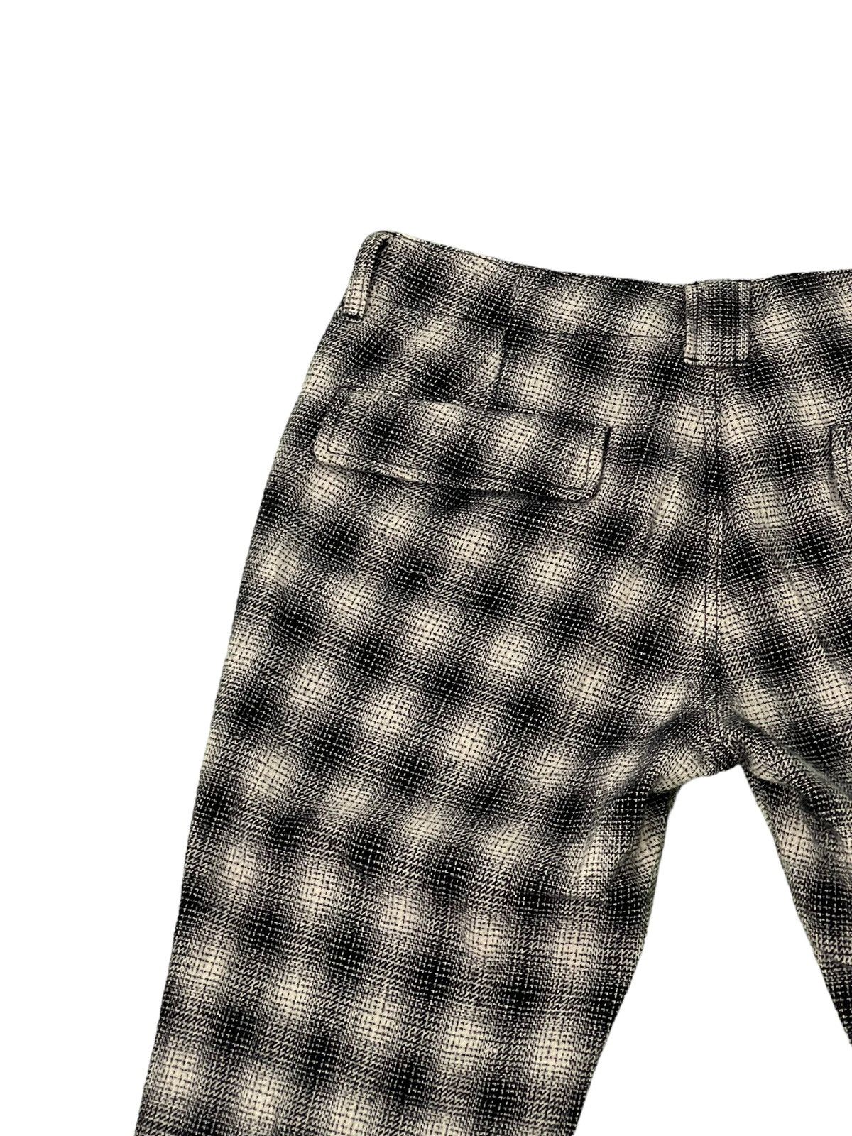 Japanese Brand Flare Trouser Laboratoria Wool Checked Boot Cut 6🟦 Size US 32 / EU 48 - 19 Thumbnail