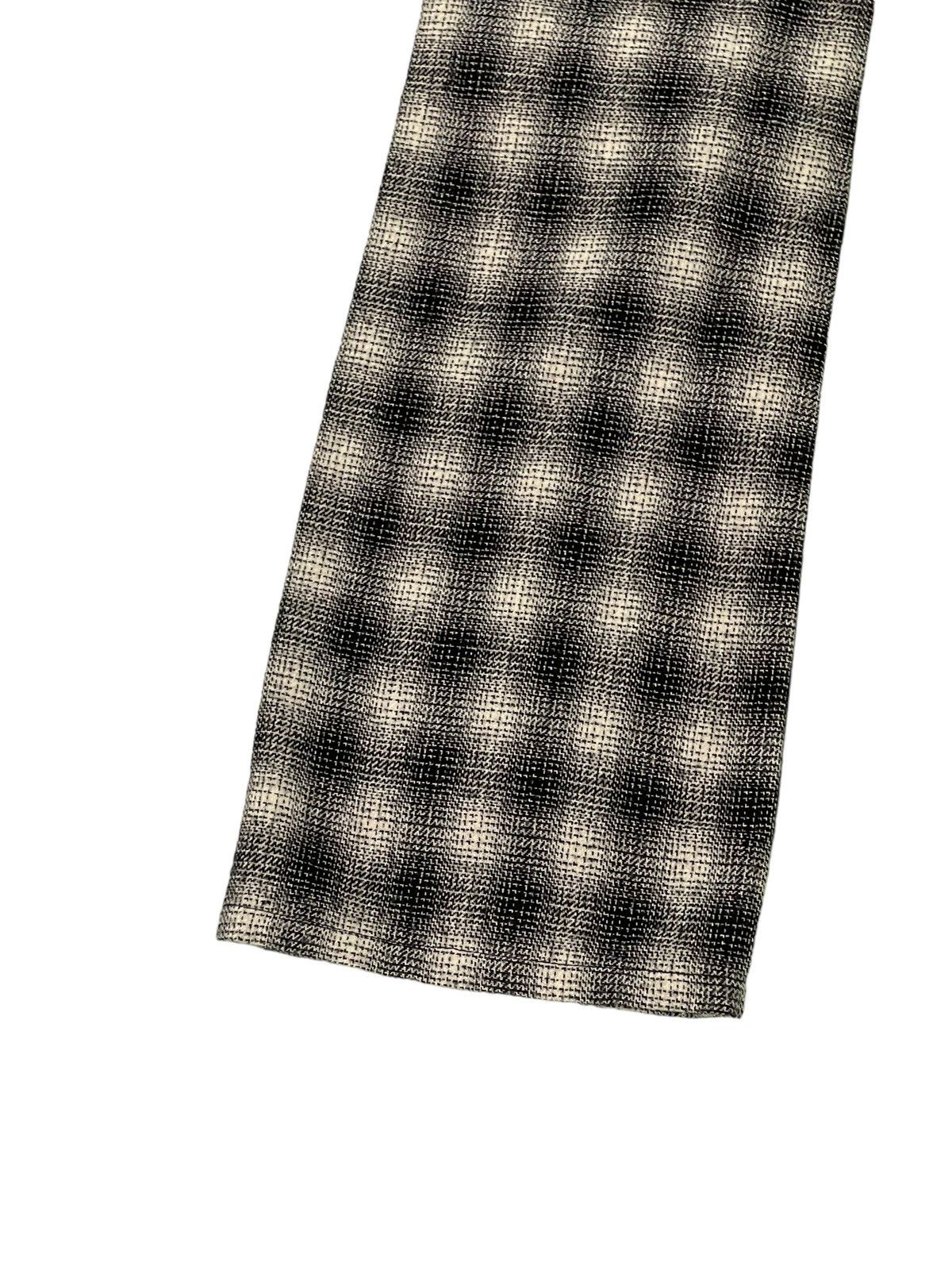 Japanese Brand Flare Trouser Laboratoria Wool Checked Boot Cut 6🟦 Size US 32 / EU 48 - 16 Thumbnail