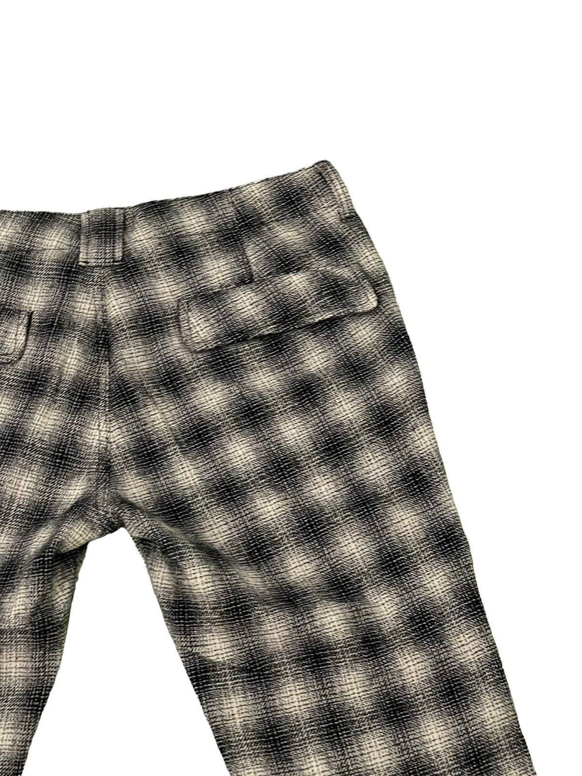 Japanese Brand Flare Trouser Laboratoria Wool Checked Boot Cut 6🟦 Size US 32 / EU 48 - 20 Thumbnail