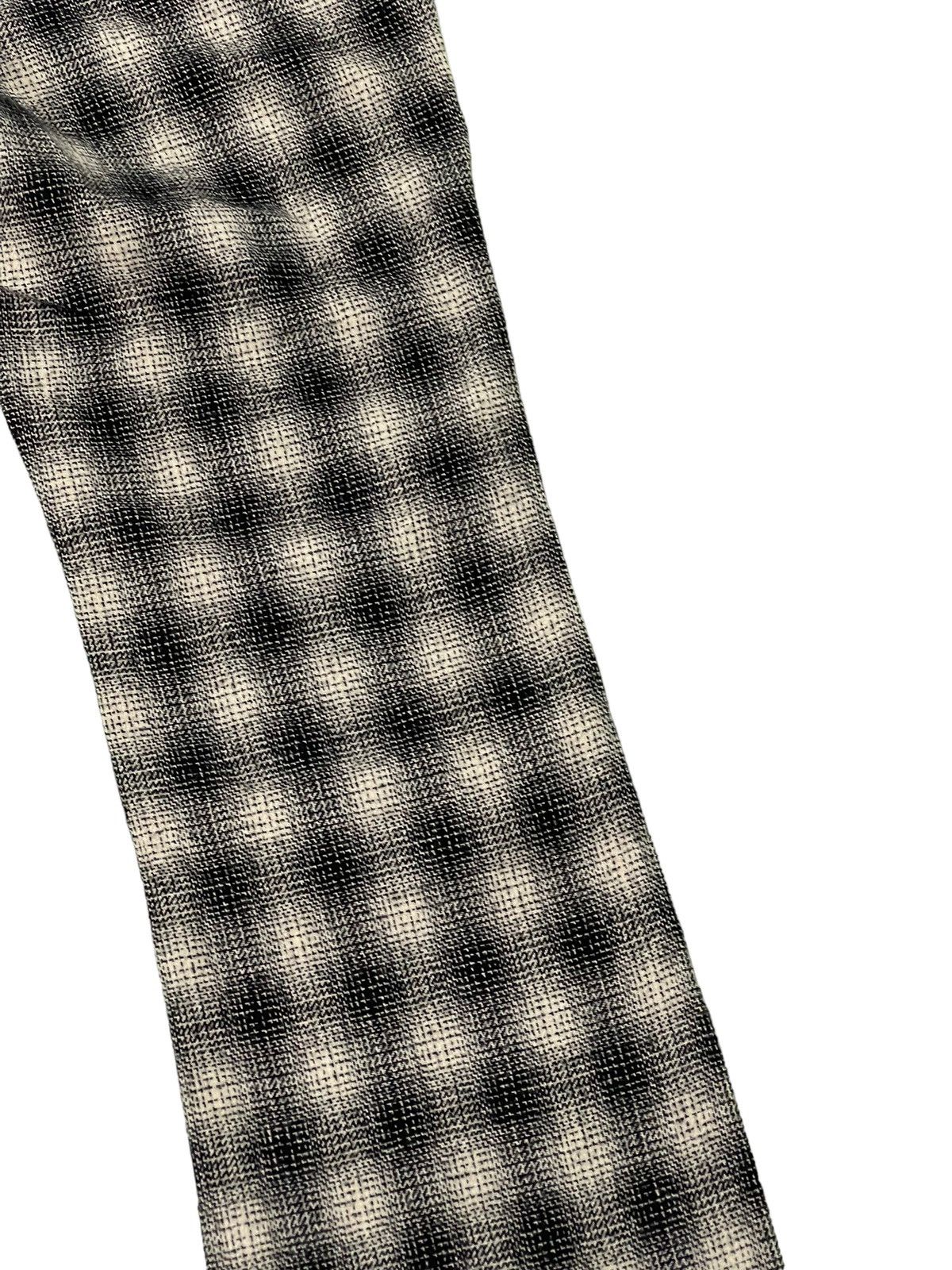 Japanese Brand Flare Trouser Laboratoria Wool Checked Boot Cut 6🟦 Size US 32 / EU 48 - 18 Thumbnail