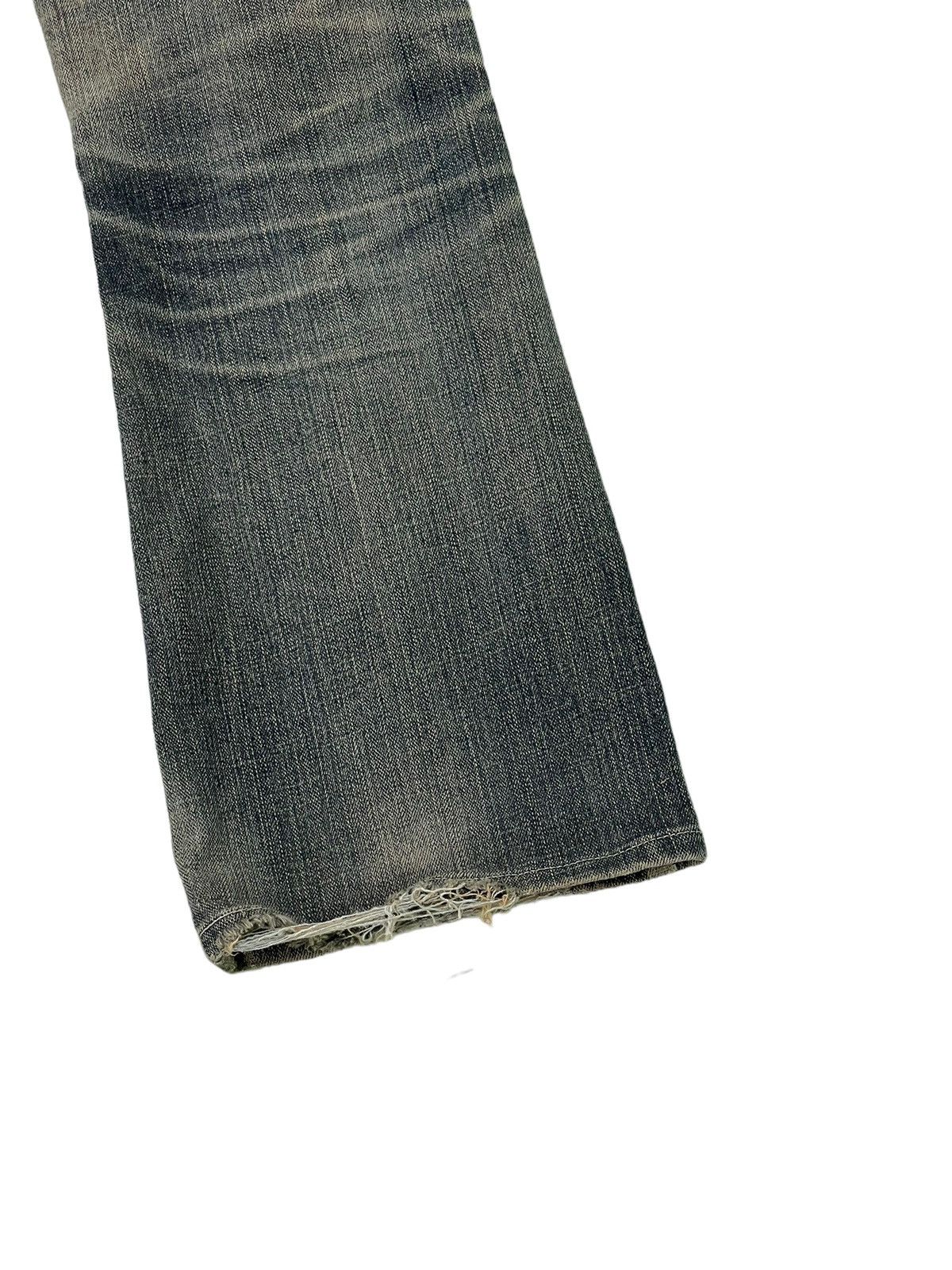 Edwin Flare Jeans Edwin Japan Distress Denim Clawmark Stretch 6🟦 Size US 29 - 15 Thumbnail