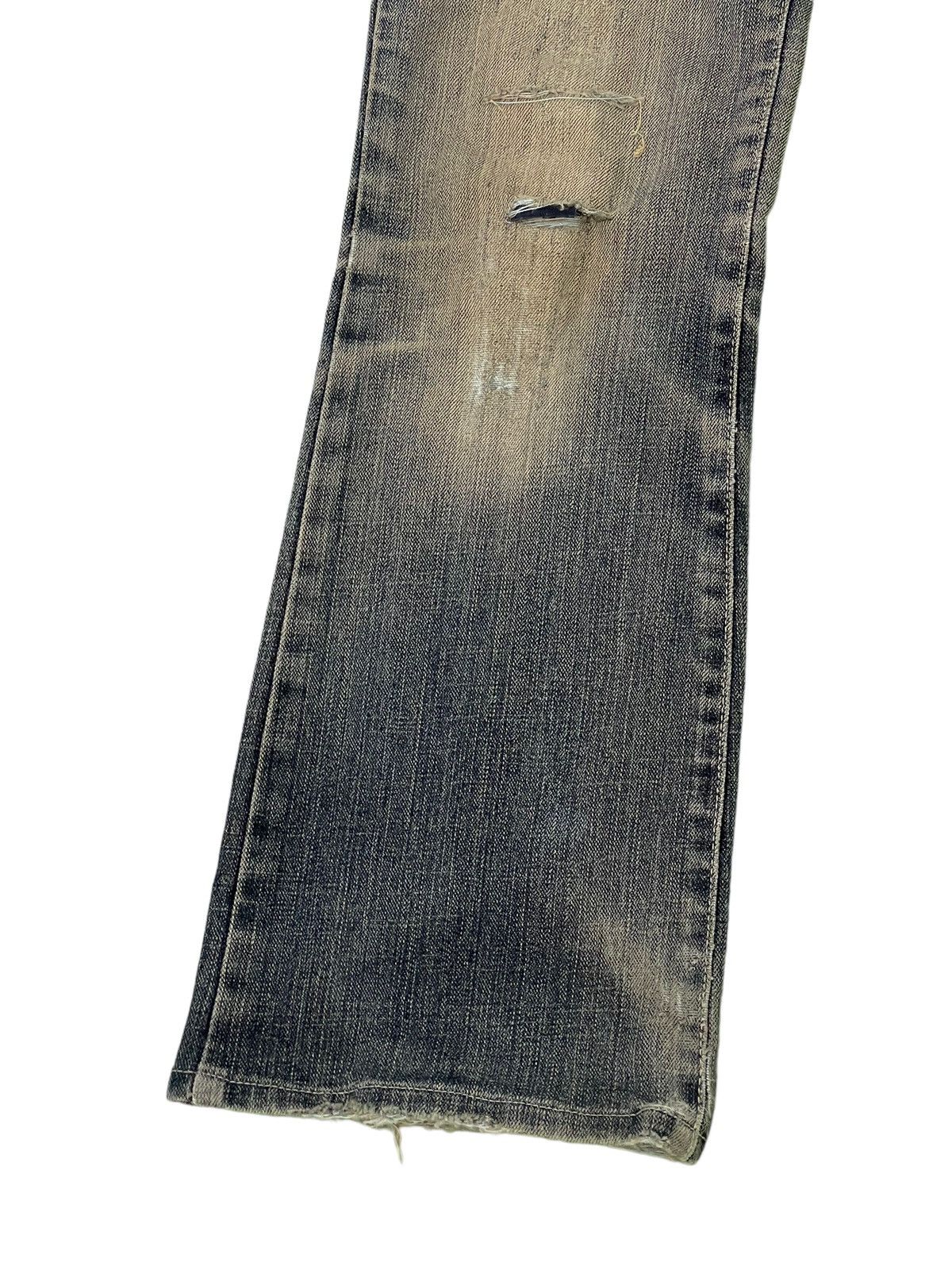 Edwin Flare Jeans Edwin Japan Distress Denim Clawmark Stretch 6🟦 Size US 29 - 5 Thumbnail