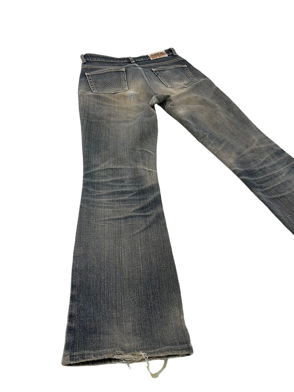Edwin Flare Jeans Edwin Japan Distress Denim Clawmark Stretch 6🟦 Size US 29 - 13 Thumbnail