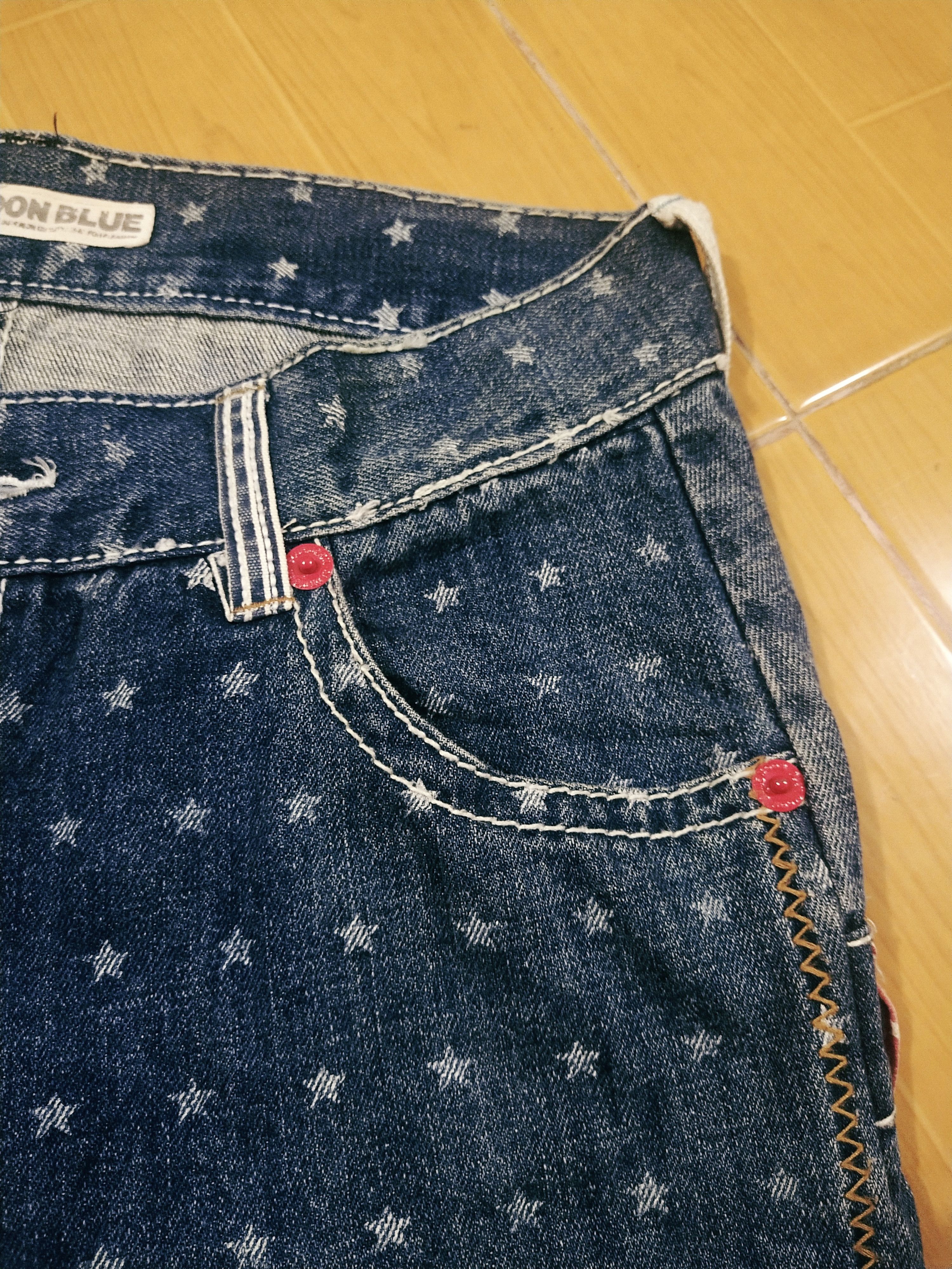 Japanese Brand 🔥Rare Japanese Brand Blue Moon Blue Hawaii Jeans Size 33" - 8 Thumbnail