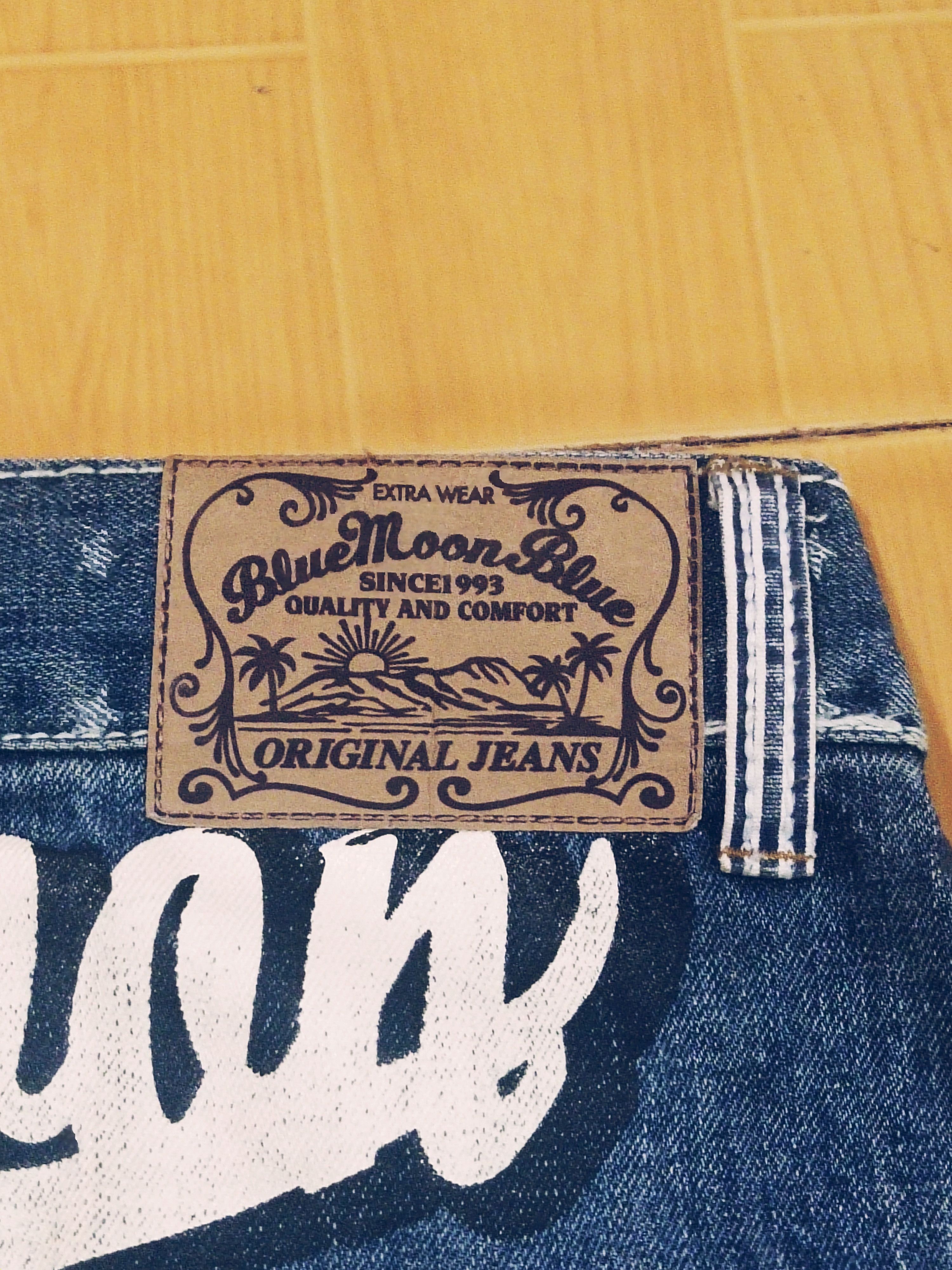 Japanese Brand 🔥Rare Japanese Brand Blue Moon Blue Hawaii Jeans Size 33" - 12 Thumbnail