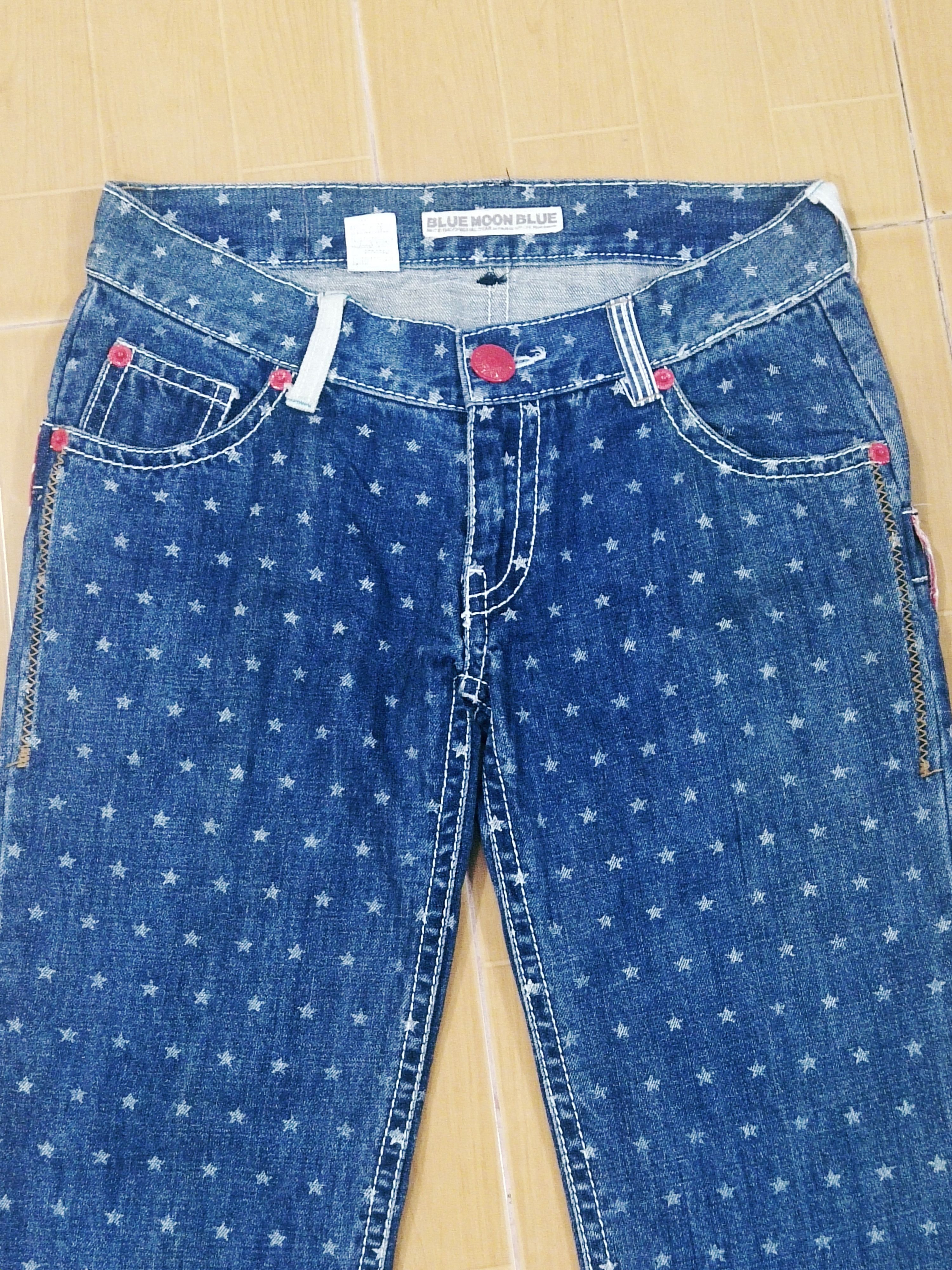 Japanese Brand 🔥Rare Japanese Brand Blue Moon Blue Hawaii Jeans Size 33" - 5 Thumbnail