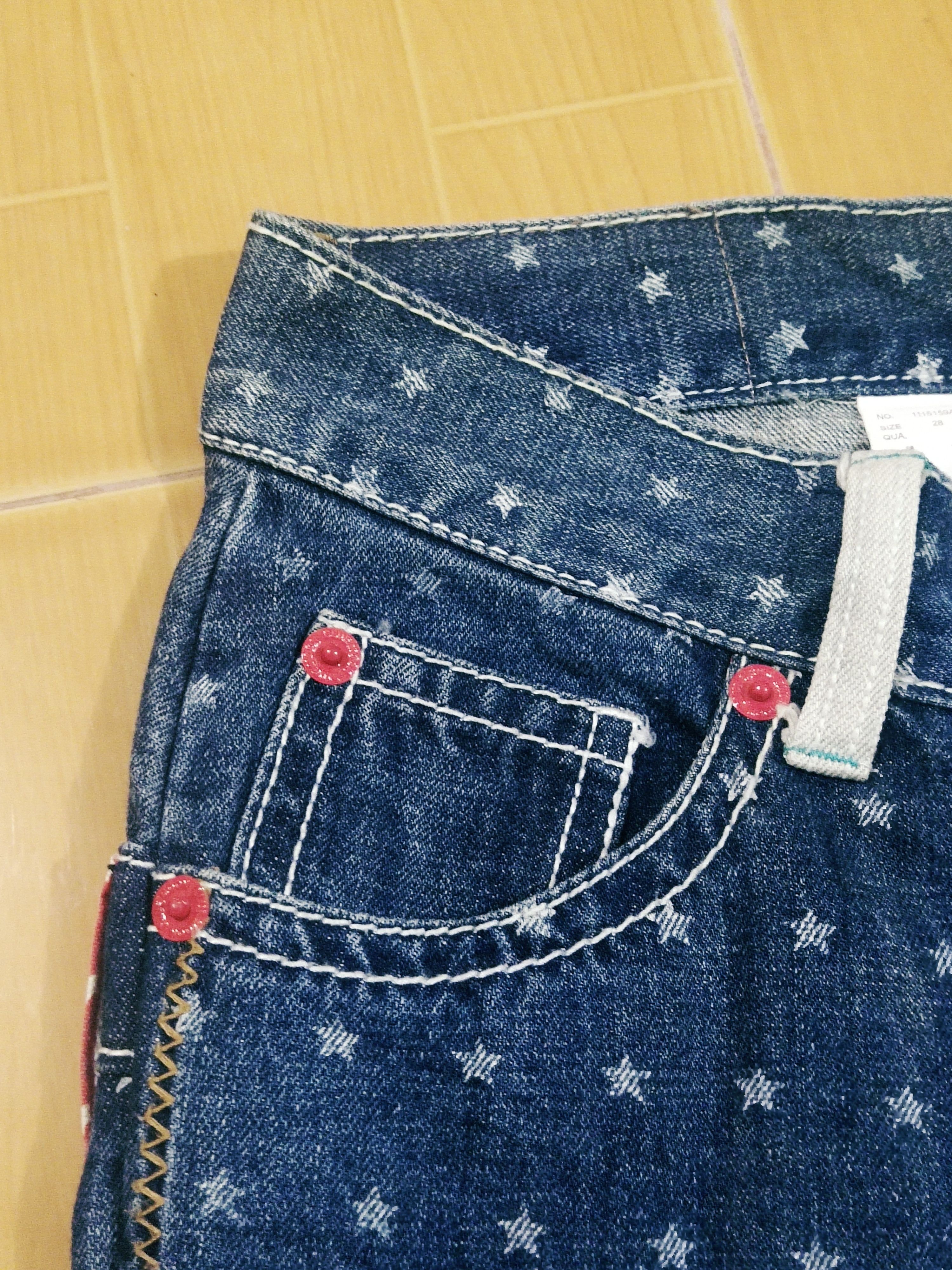 Japanese Brand 🔥Rare Japanese Brand Blue Moon Blue Hawaii Jeans Size 33" - 7 Thumbnail