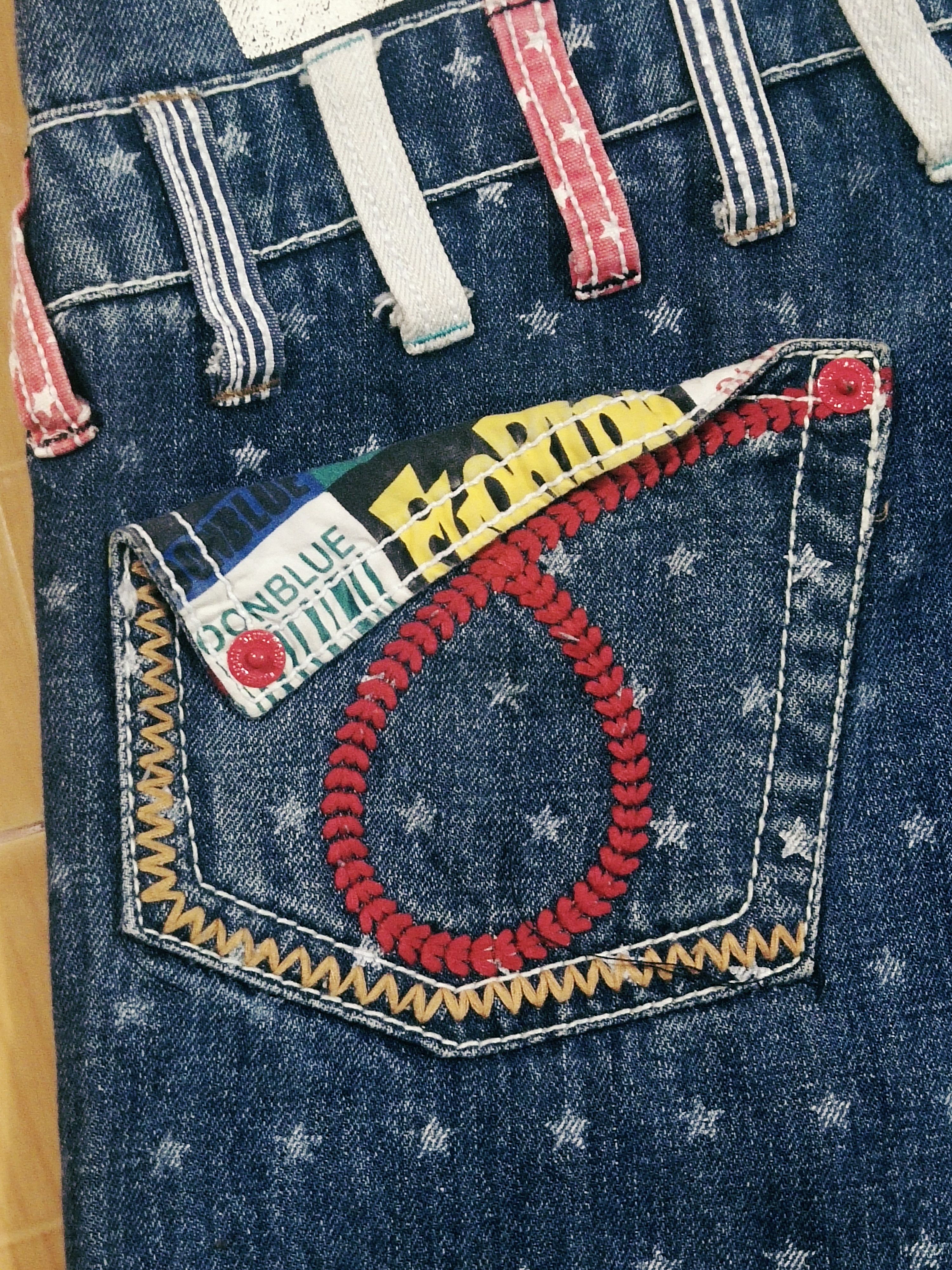 Japanese Brand 🔥Rare Japanese Brand Blue Moon Blue Hawaii Jeans Size 33" - 14 Thumbnail