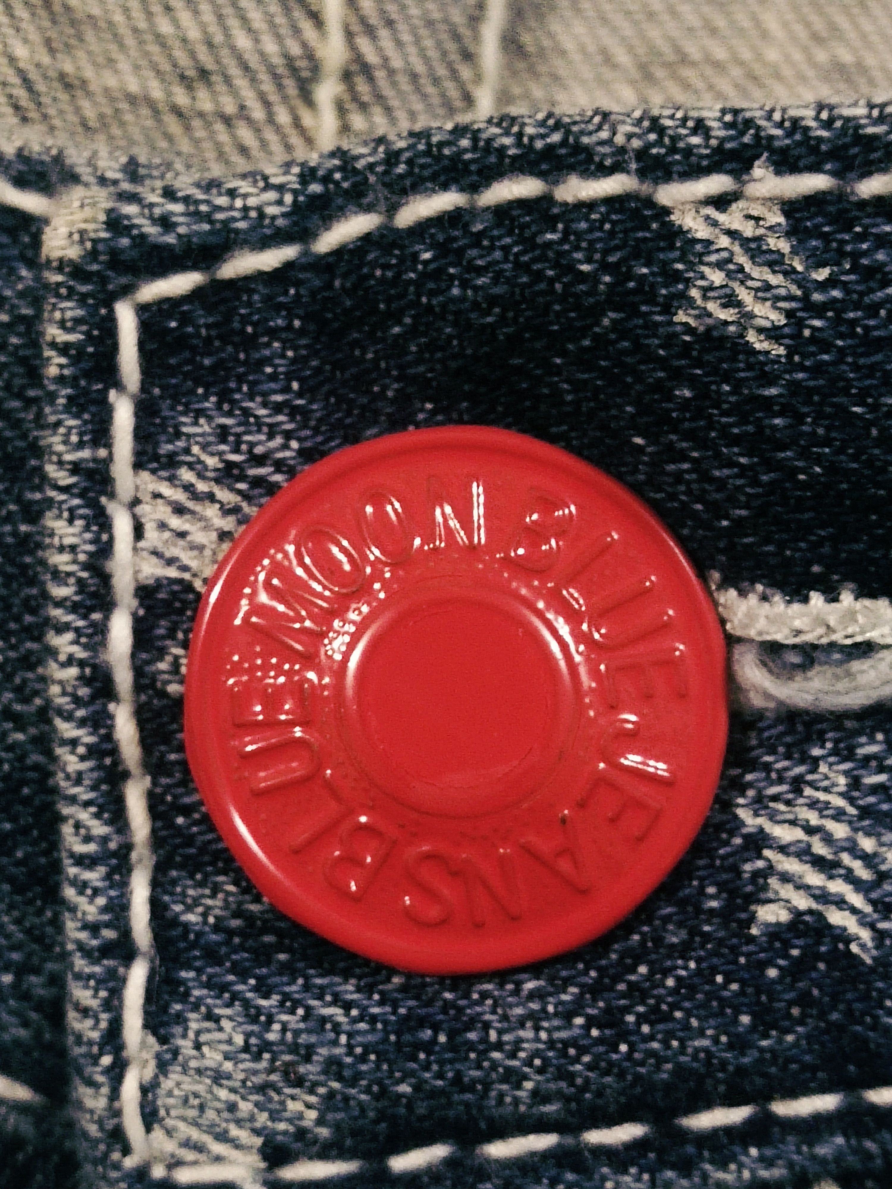 Japanese Brand 🔥Rare Japanese Brand Blue Moon Blue Hawaii Jeans Size 33" - 6 Thumbnail
